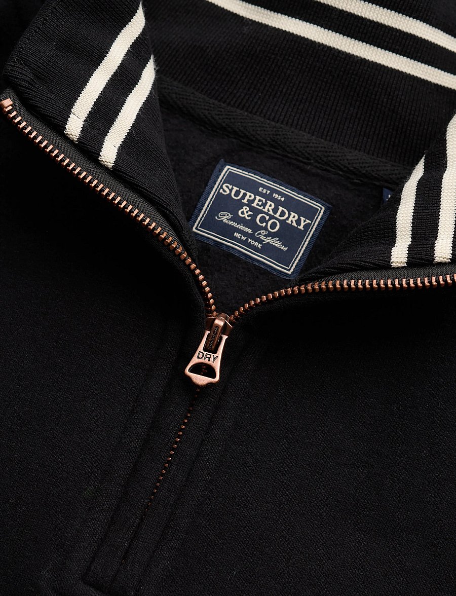 Superdry - ESSENTIAL SERIF LOGO HALF ZIP - half zip jumpers - black - 5