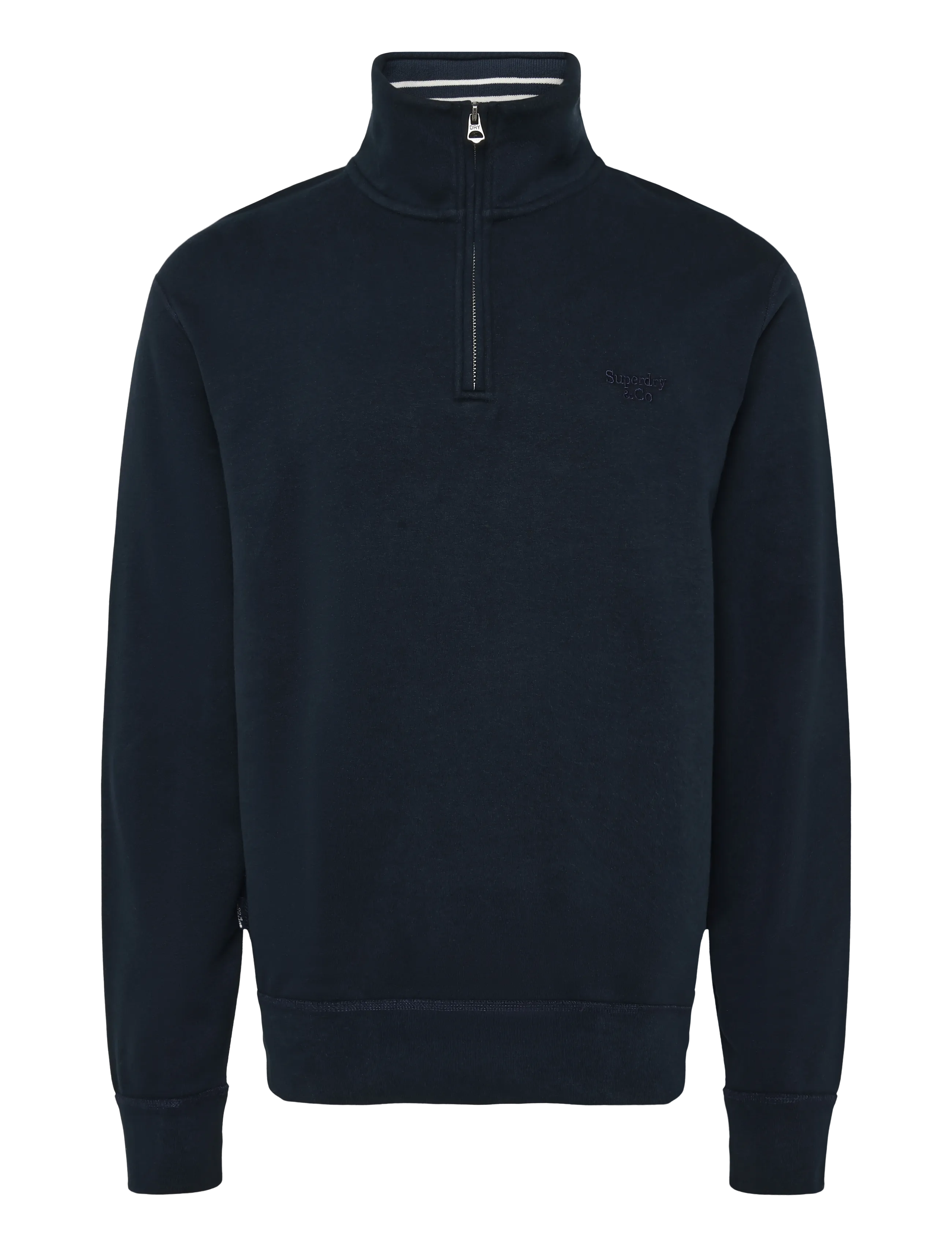 Superdry ESSENTIAL SERIF LOGO HALF ZIP - Strickmode - DARK NAVY / navy