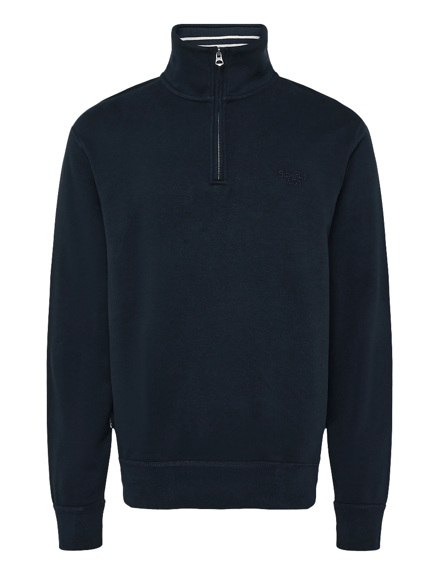 Superdry - ESSENTIAL SERIF LOGO HALF ZIP - pullover mit halbem reißverschluss - dark navy - 1
