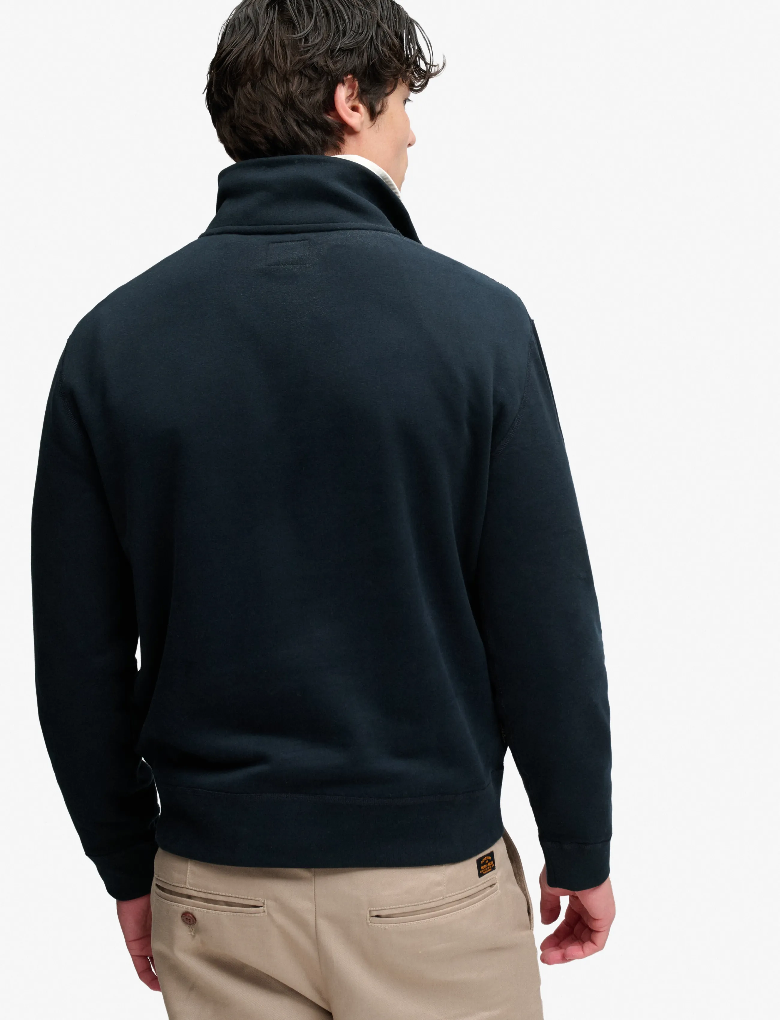 Superdry - ESSENTIAL SERIF LOGO HALF ZIP - half zip-tröjor - dark navy - 0