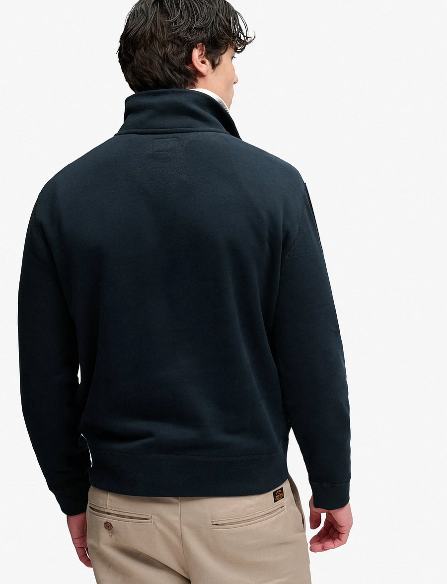 Superdry - ESSENTIAL SERIF LOGO HALF ZIP - half zip-tröjor - dark navy - 0