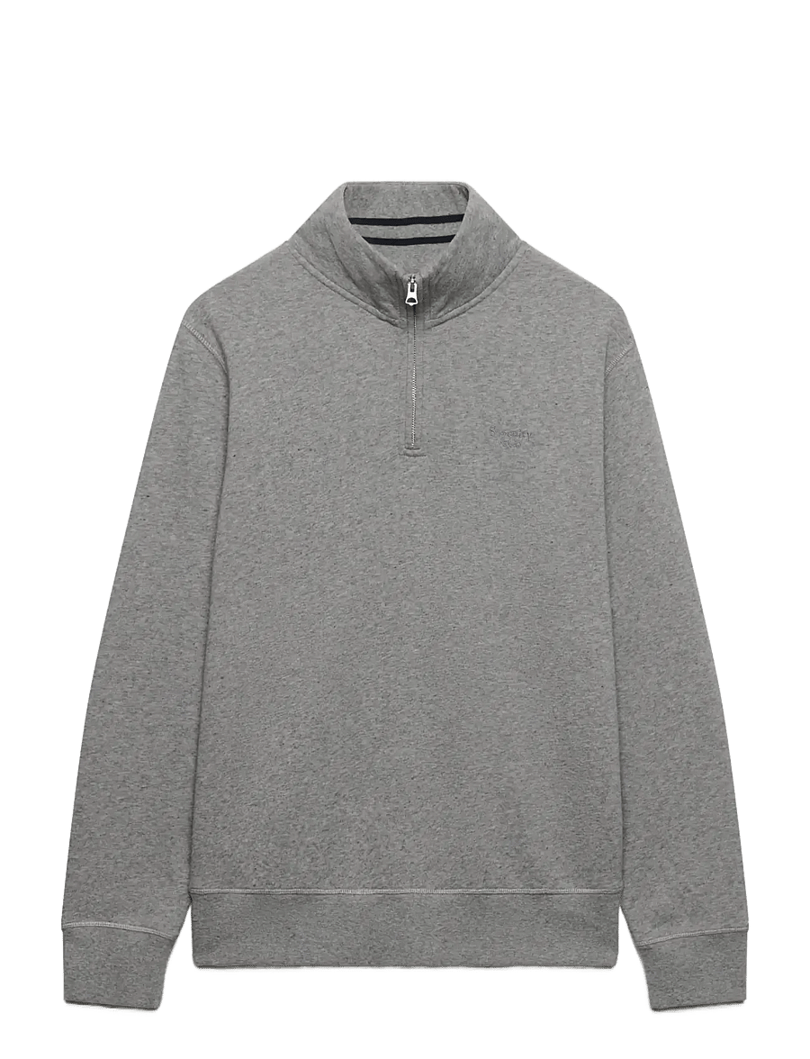 Superdry - ESSENTIAL SERIF LOGO HALF ZIP - half zip jumpers - dark vintage grey marl - 1