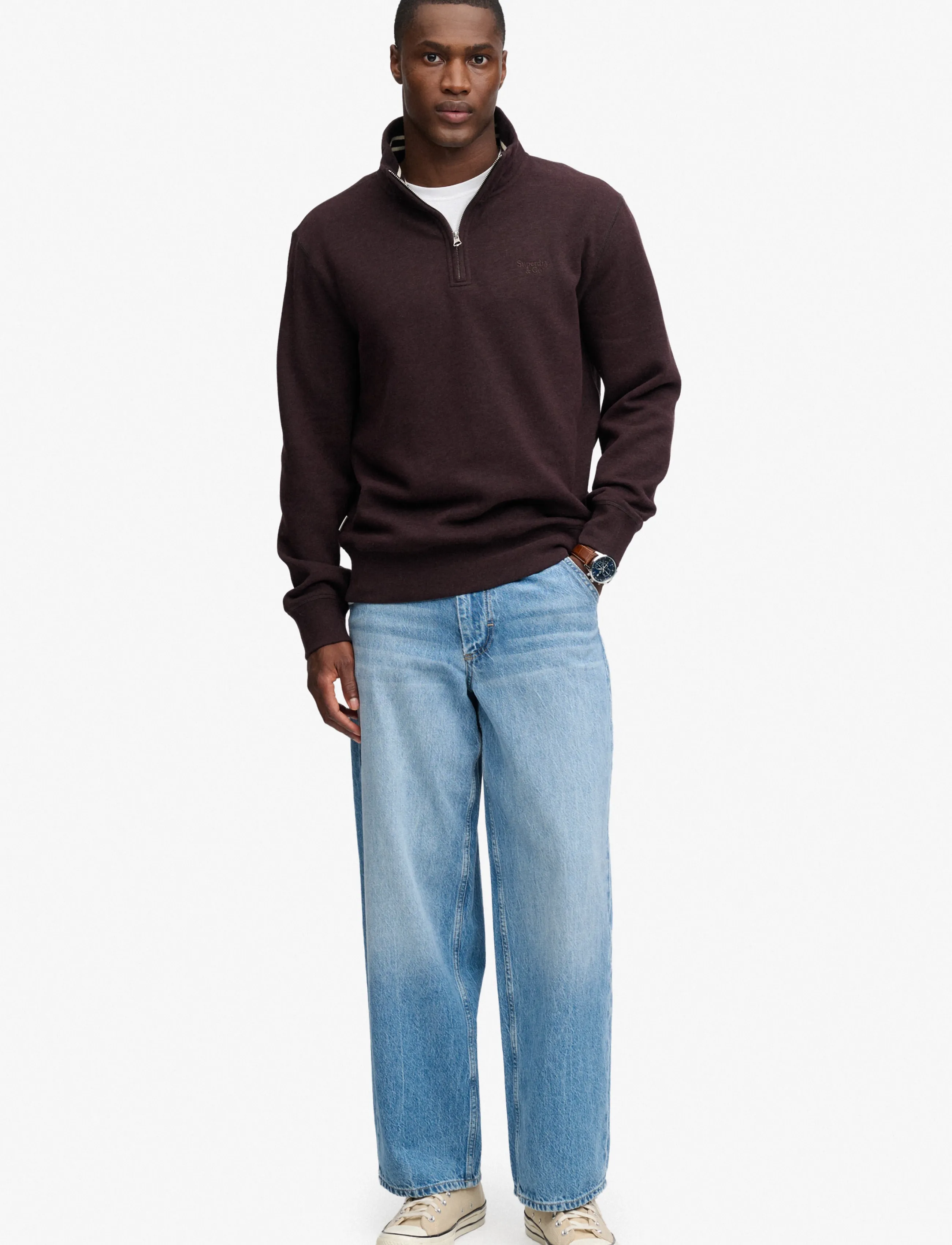 Superdry Essential Serif Logo Half Zip herr – bild 5
