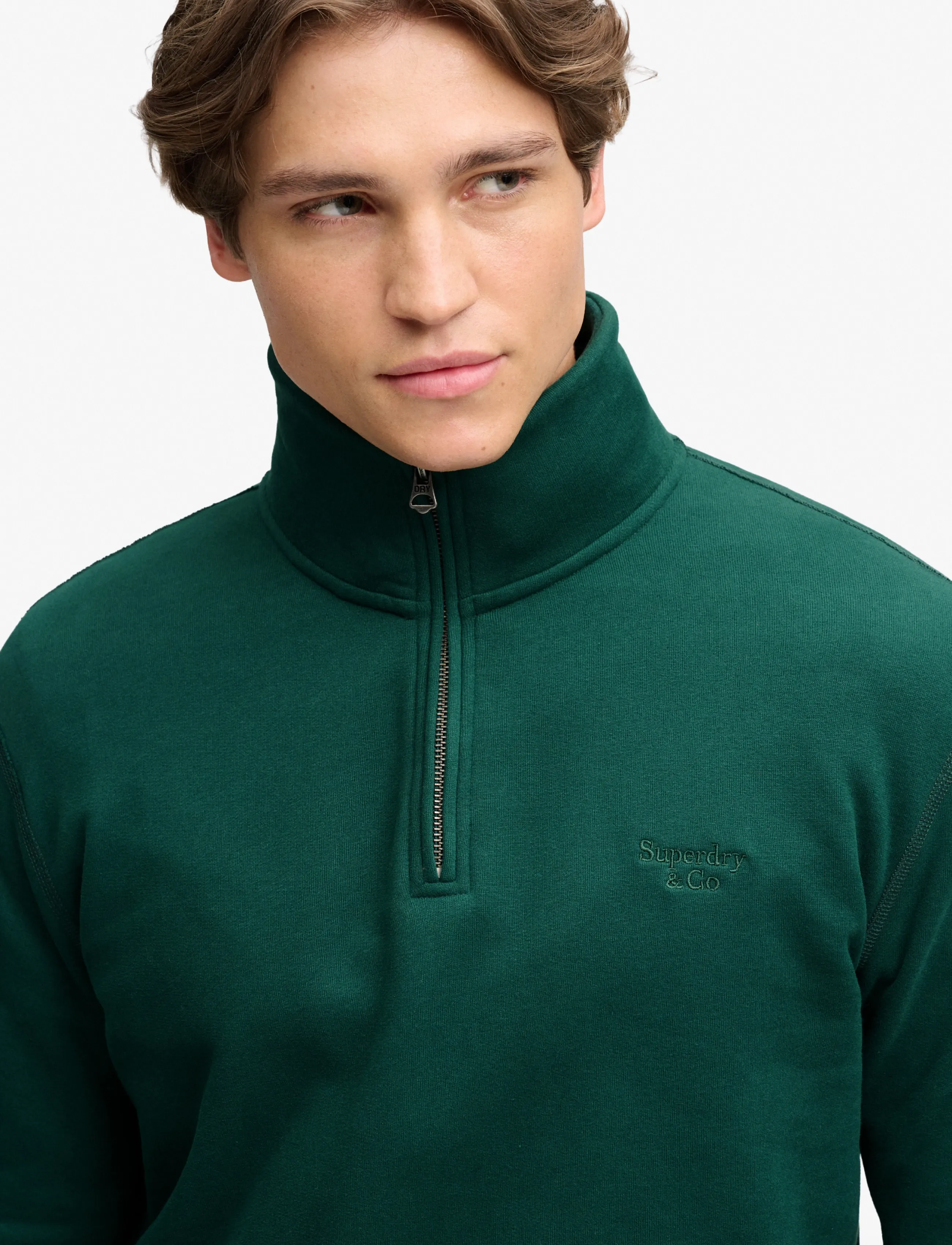 Superdry - ESSENTIAL SERIF LOGO HALF ZIP - halfzip strik - varsity green - 4