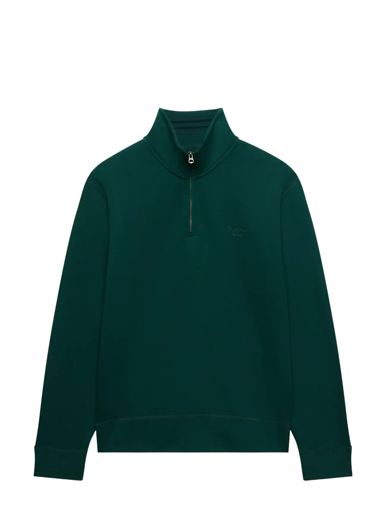Superdry - ESSENTIAL SERIF LOGO HALF ZIP - halfzip strik - varsity green - 2