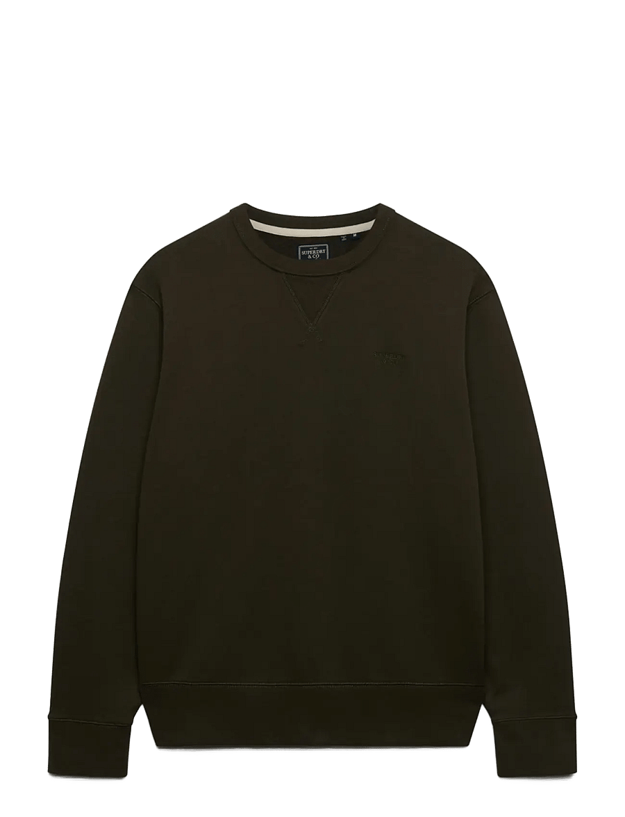 Superdry - ESSENTIAL STACKED LOGO CREW - sweatshirts - dark grey green - 1
