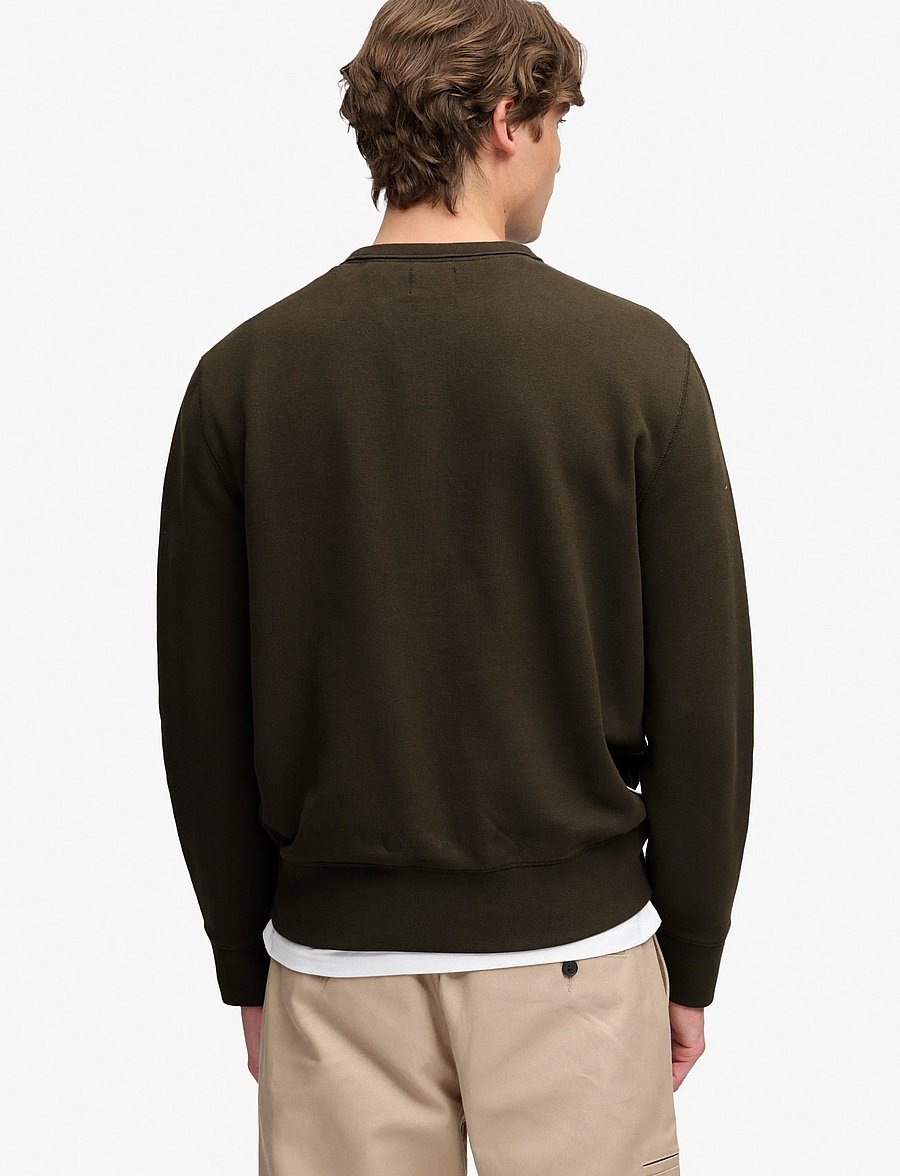 Superdry - ESSENTIAL STACKED LOGO CREW - sweatshirts - dark grey green - 5