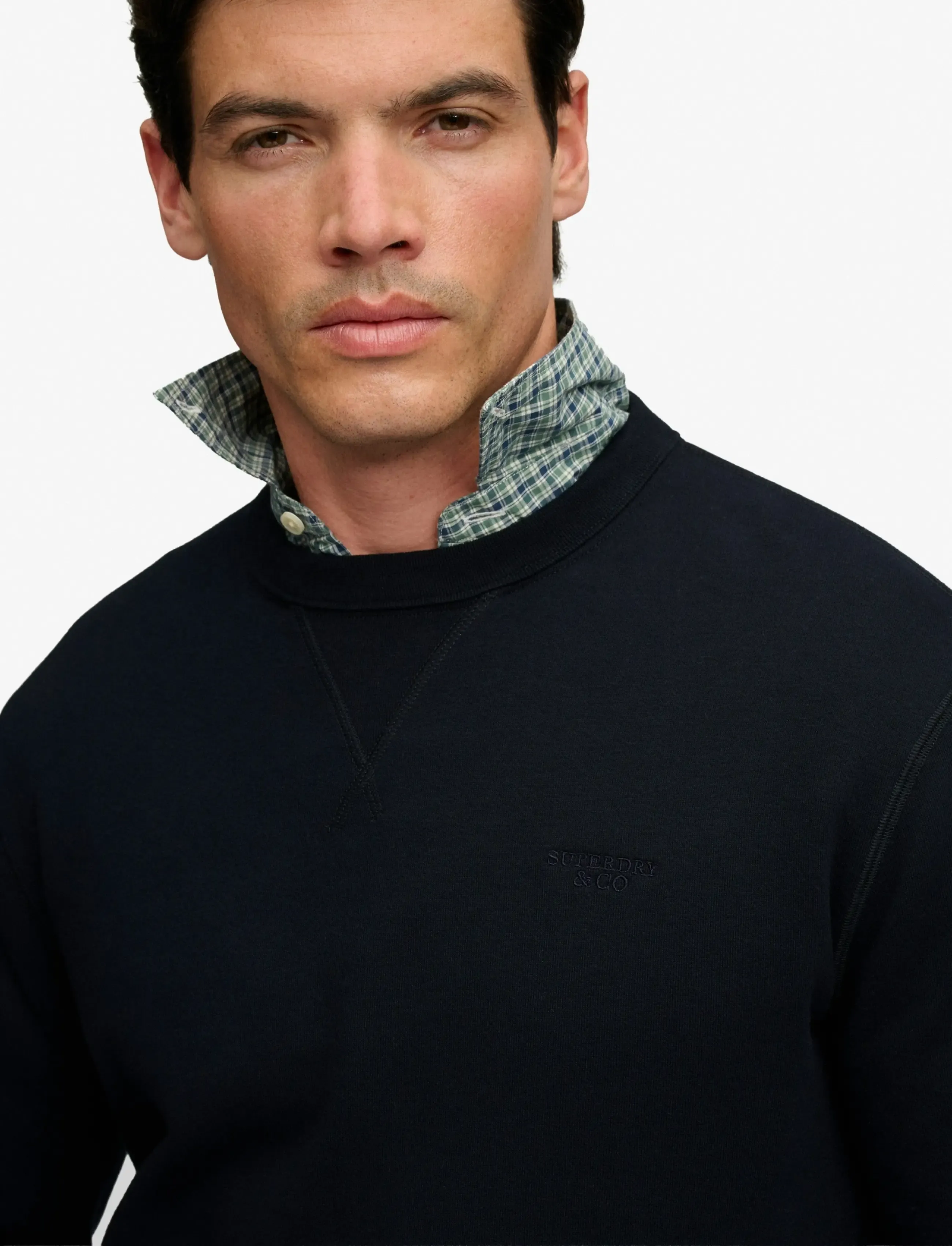 Superdry - ESSENTIAL STACKED LOGO CREW - kollektioner - dark navy - 2