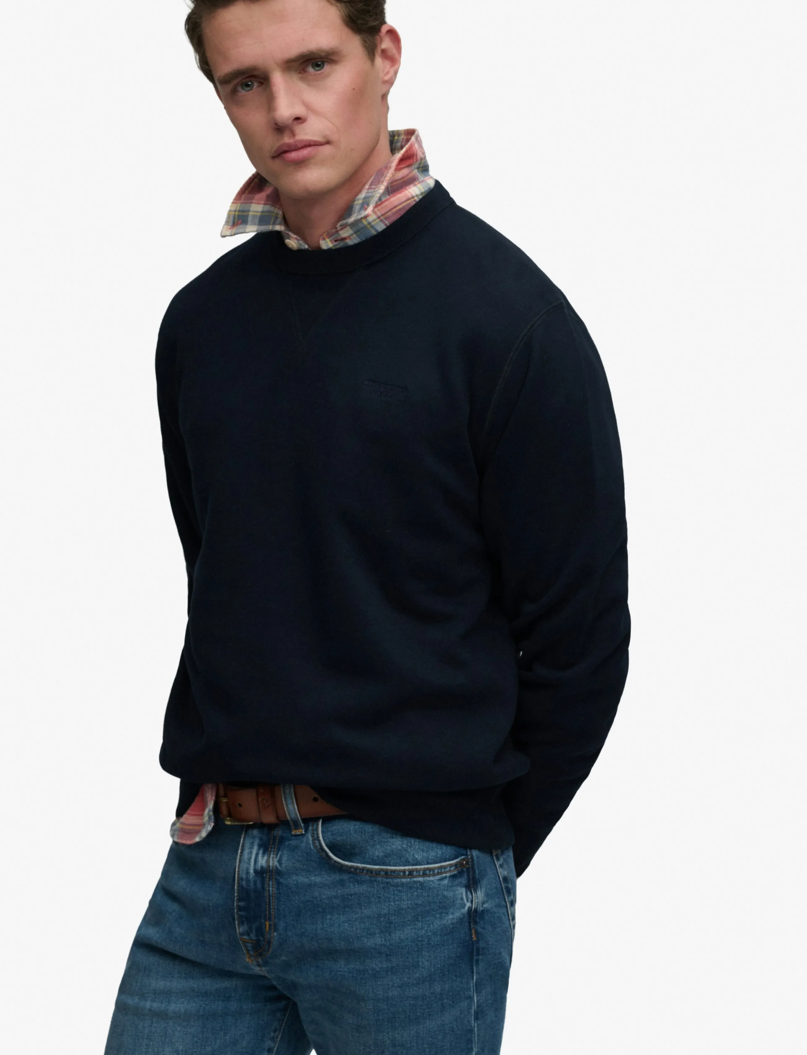Superdry - ESSENTIAL STACKED LOGO CREW - kollektioner - dark navy - 3
