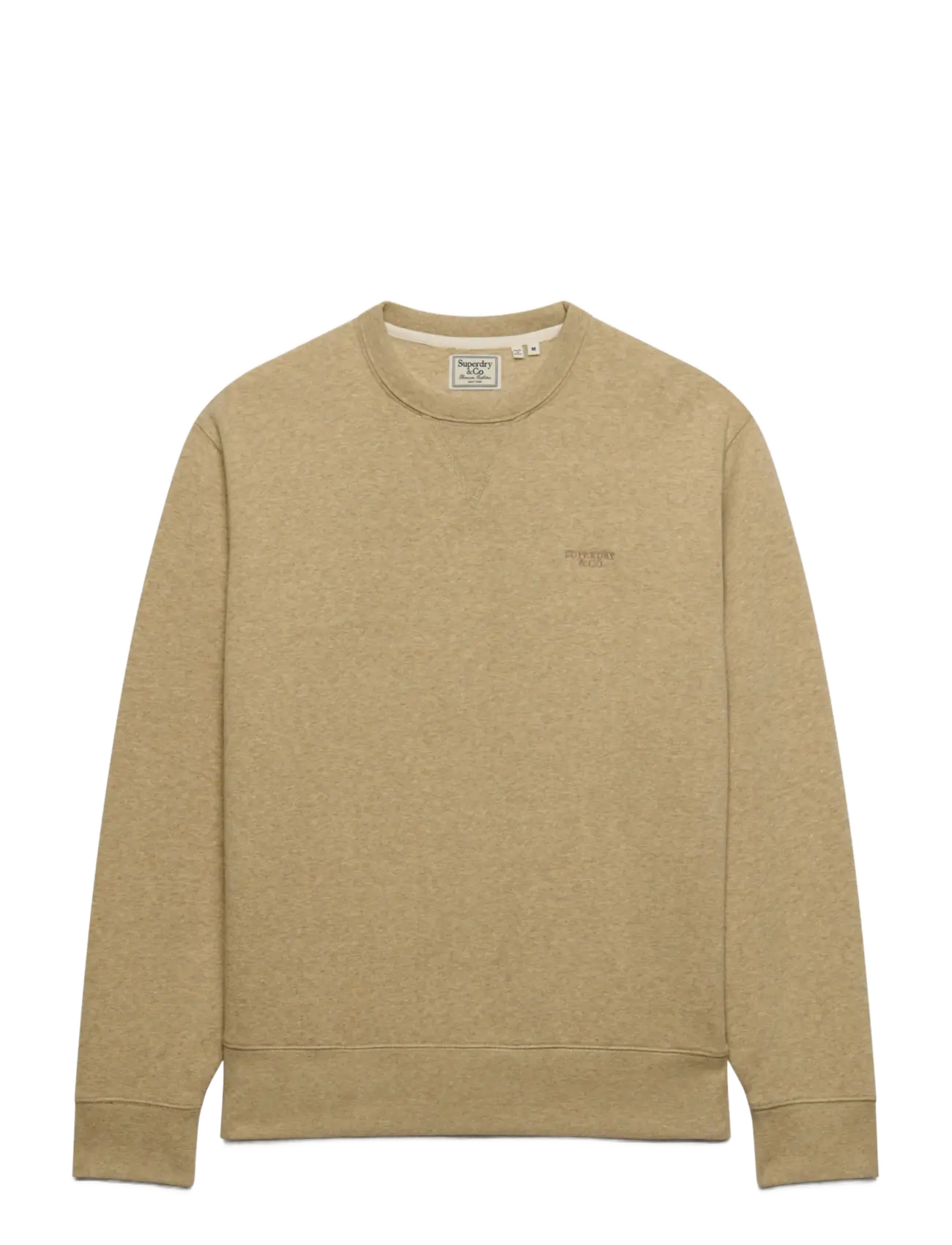 Superdry - ESSENTIAL STACKED LOGO CREW - kollektioner - pumice stone beige marl - 1