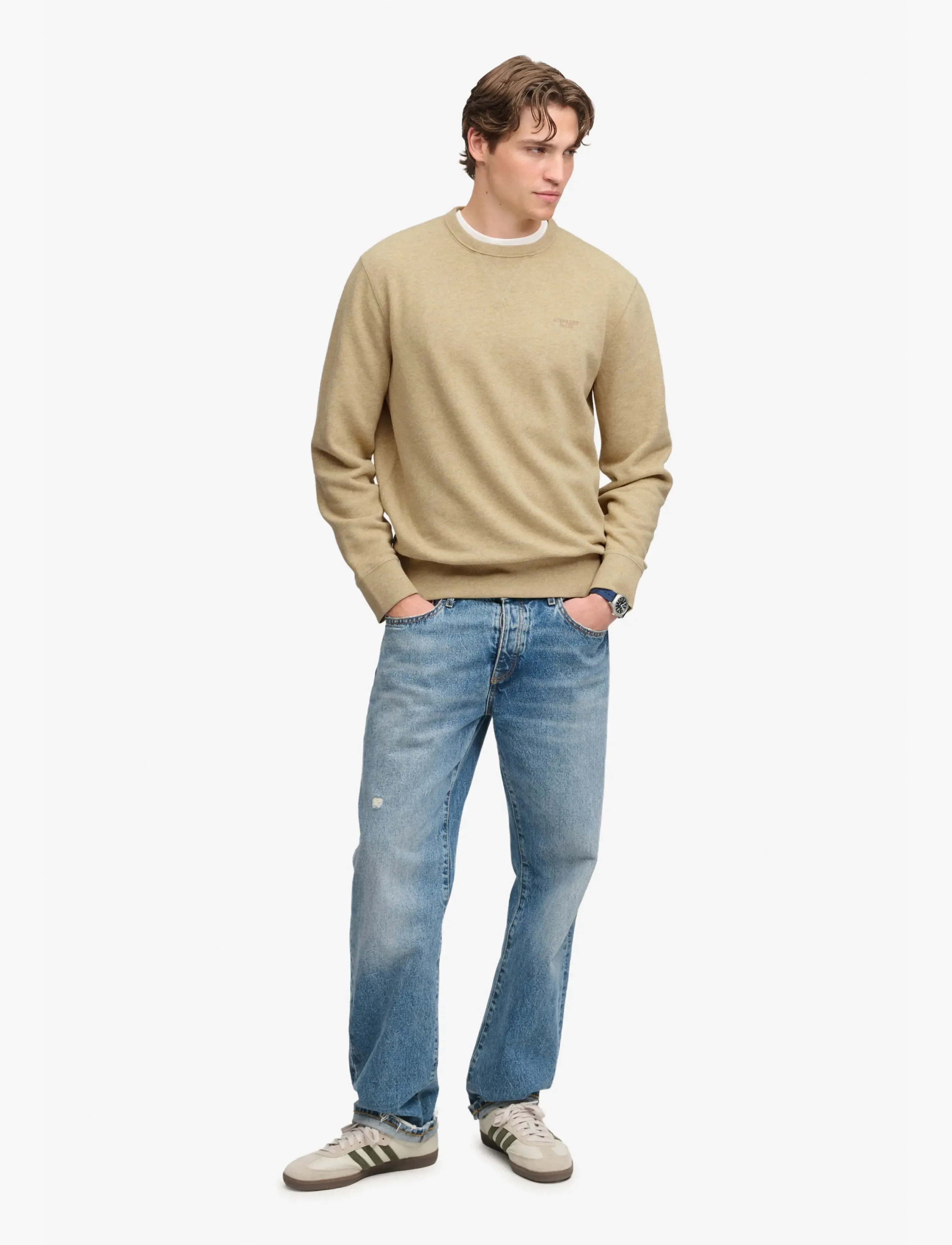 Superdry Essential Stacked Logo Crew sweatshirts herr – bild 5