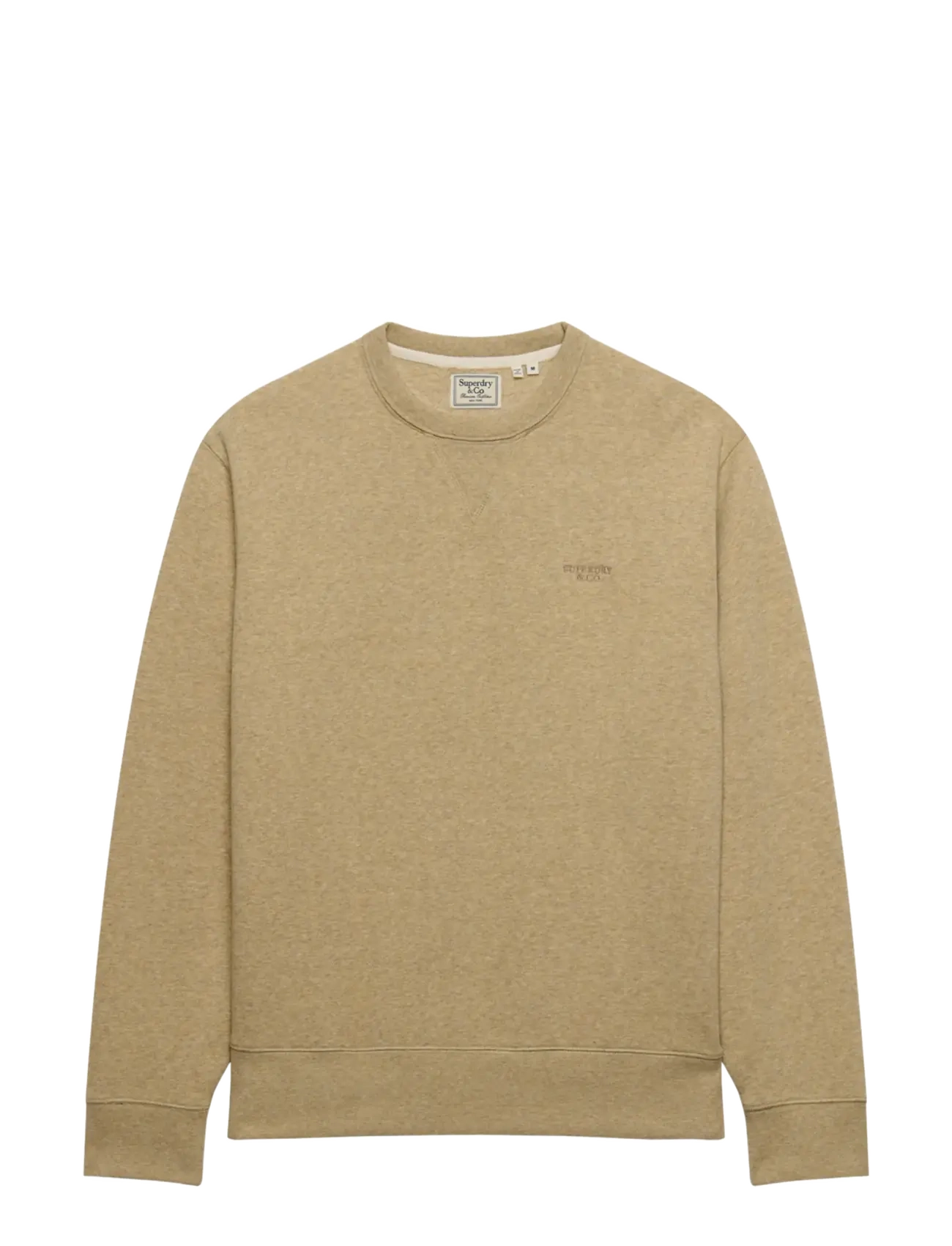 Superdry - ESSENTIAL STACKED LOGO CREW - kollektioner - pumice stone beige marl - 2