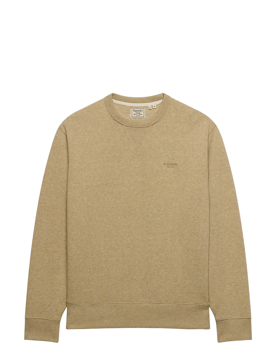 Superdry - ESSENTIAL STACKED LOGO CREW - kollektioner - pumice stone beige marl - 2