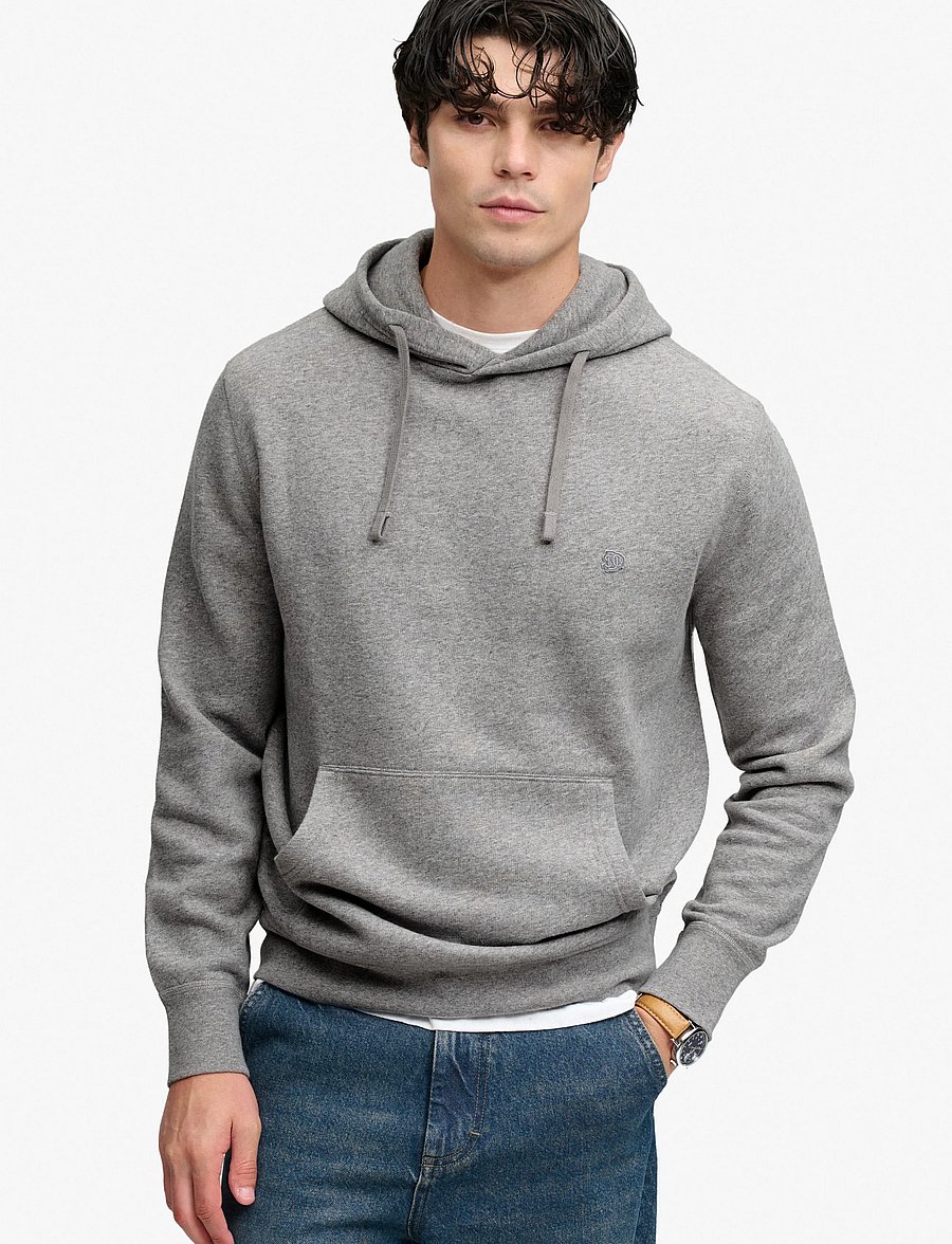 Superdry - ESSENTIAL SDCO LOGO HOOD - kapuutsiga pusad - dark vintage grey marl - 0