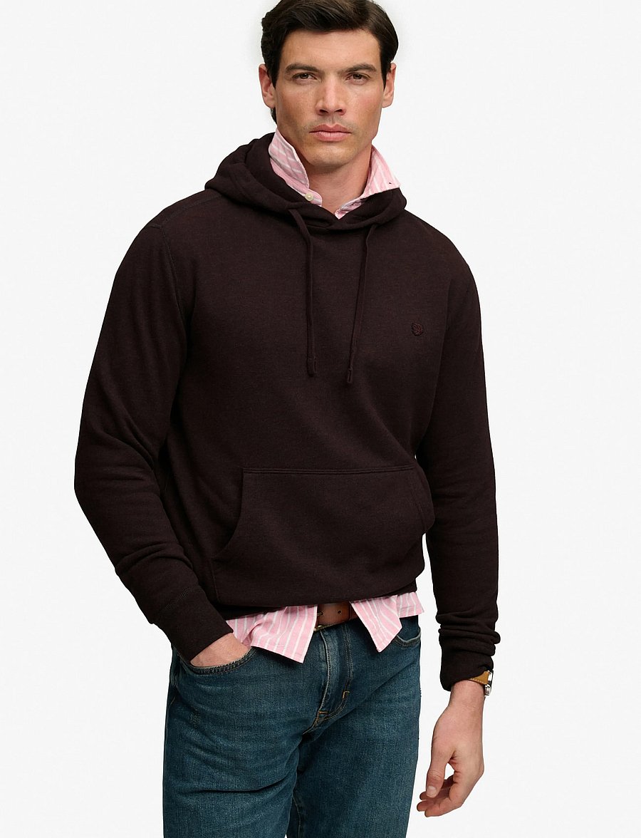 Superdry - ESSENTIAL SDCO LOGO HOOD - hoodies - heritage port marl - 0