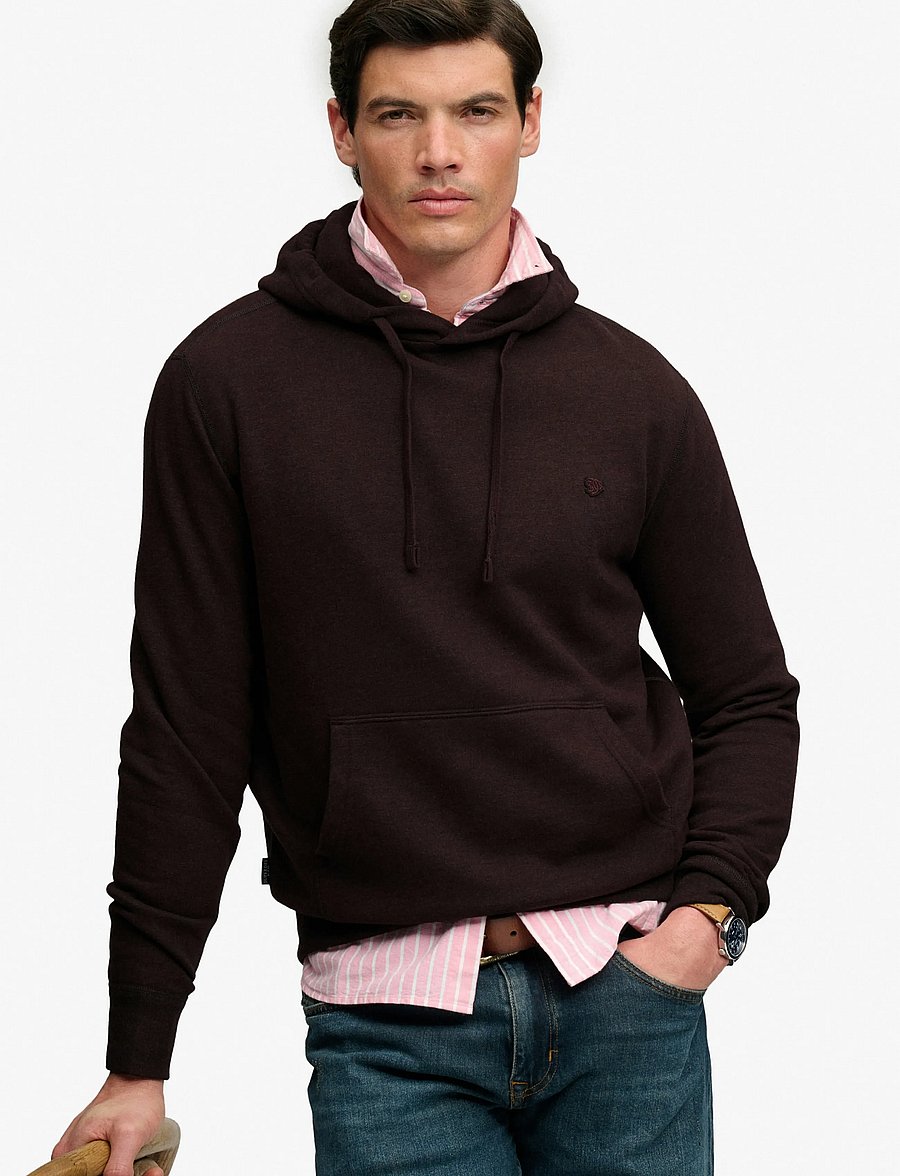 Superdry - ESSENTIAL SDCO LOGO HOOD - hoodies - heritage port marl - 4