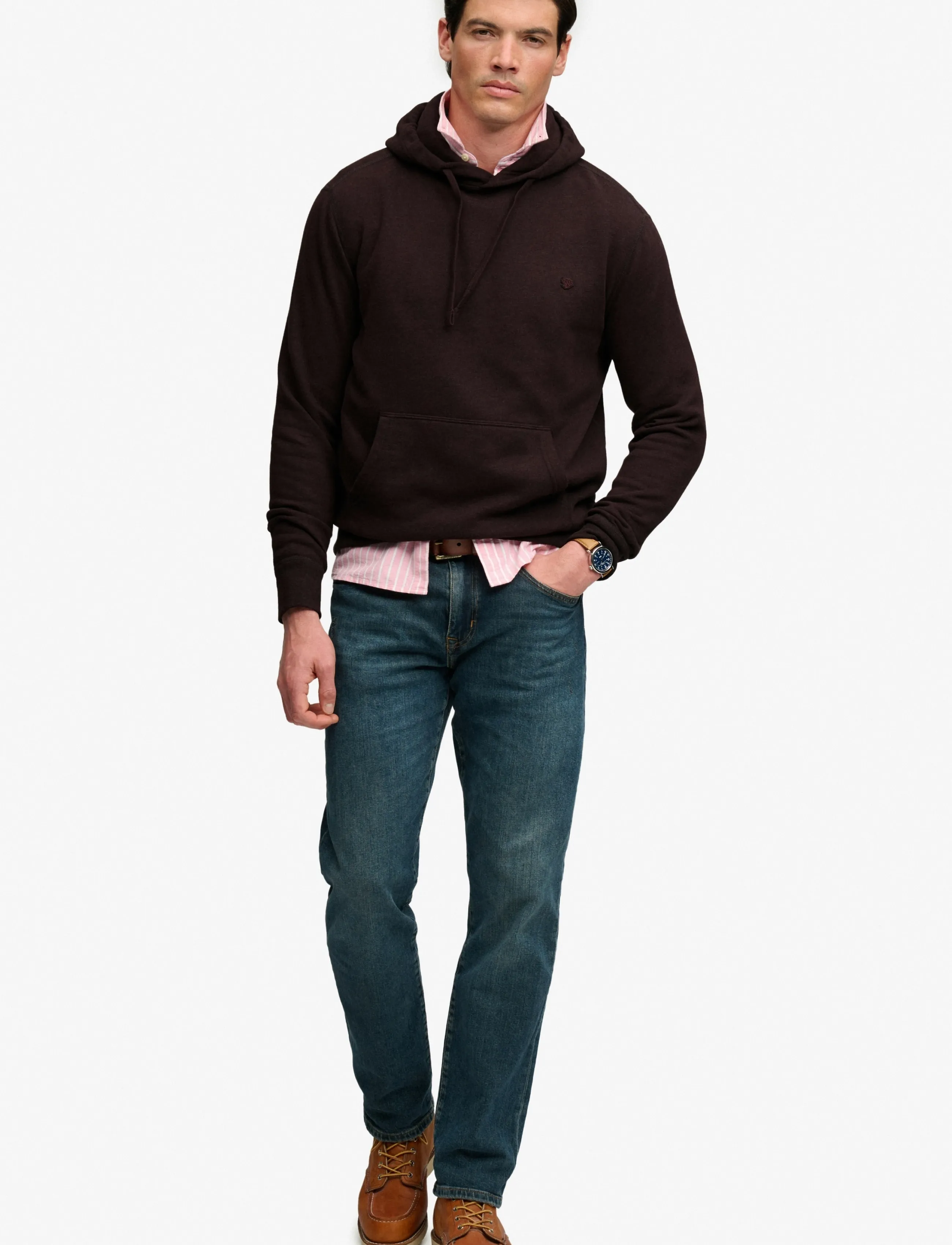 Superdry - ESSENTIAL SDCO LOGO HOOD - hoodies - heritage port marl - 5