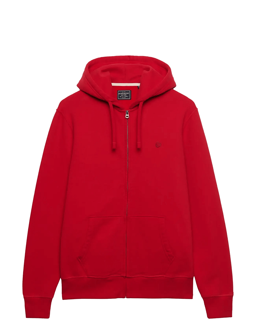 Superdry - ESSENTIAL SDCO LOGO ZIPHOOD - kapuutsiga pusad - base red - 2