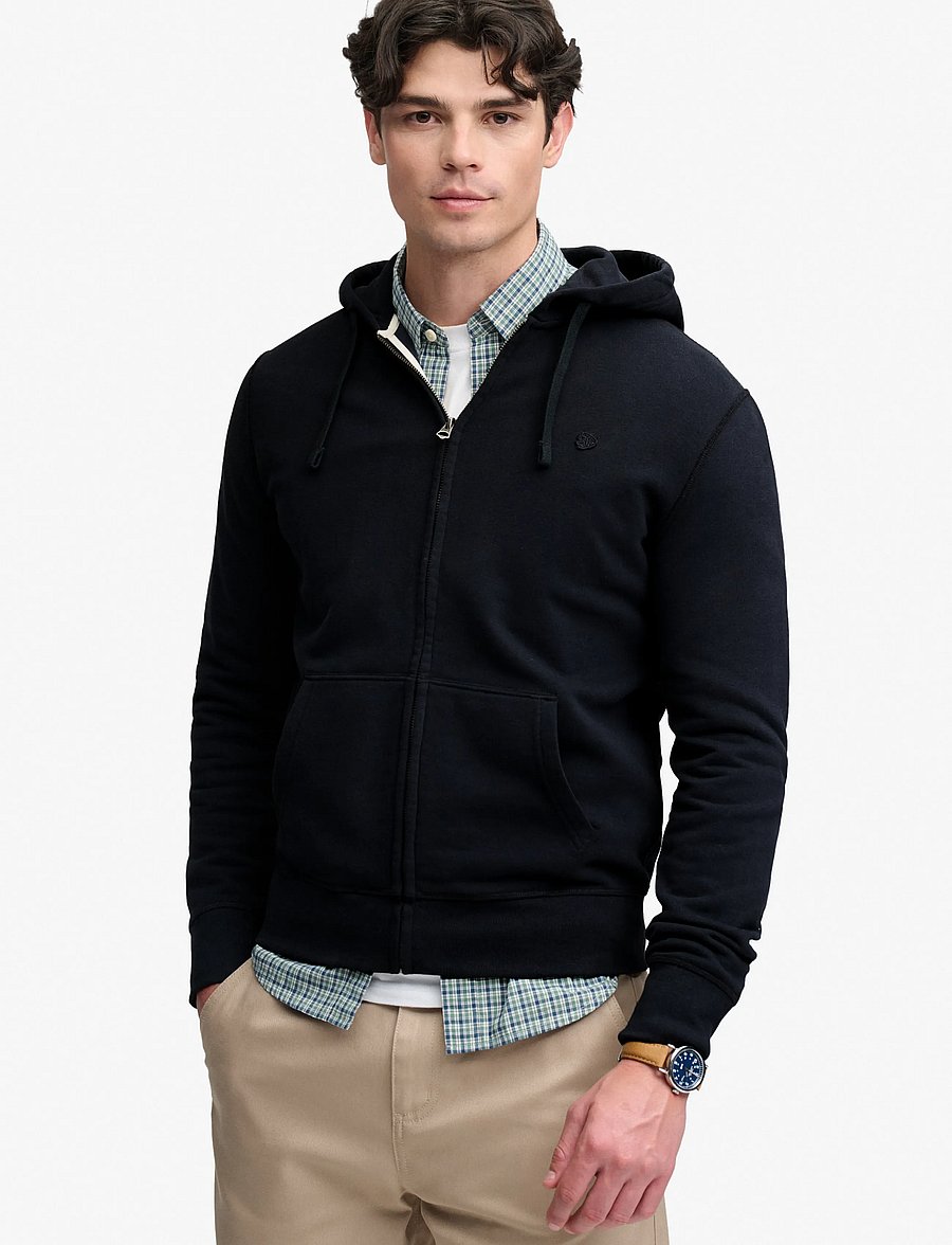 Superdry - ESSENTIAL SDCO LOGO ZIPHOOD - kapuutsiga pusad - dark navy - 2