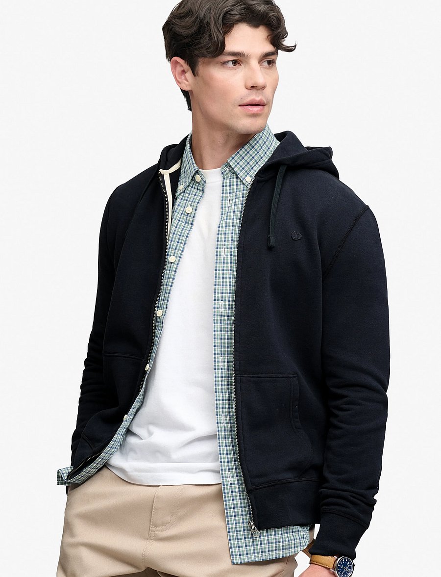 Superdry - ESSENTIAL SDCO LOGO ZIPHOOD - kapuutsiga pusad - dark navy - 3