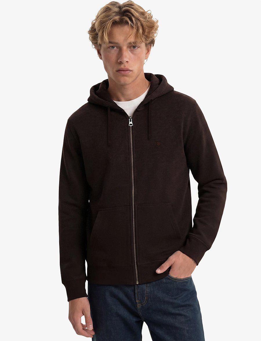 Superdry - ESSENTIAL SDCO LOGO ZIPHOOD - kapuzenpullover - heritage port marl - 0