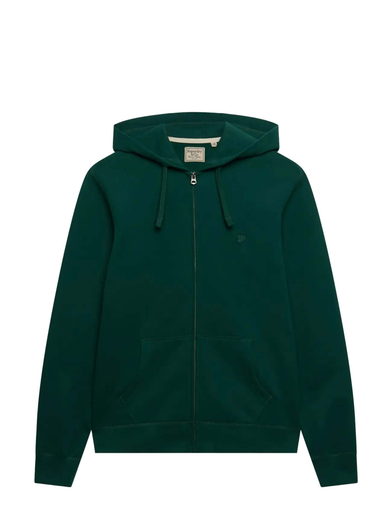 Superdry - ESSENTIAL SDCO LOGO ZIPHOOD - hættetrøjer - varsity green - 1