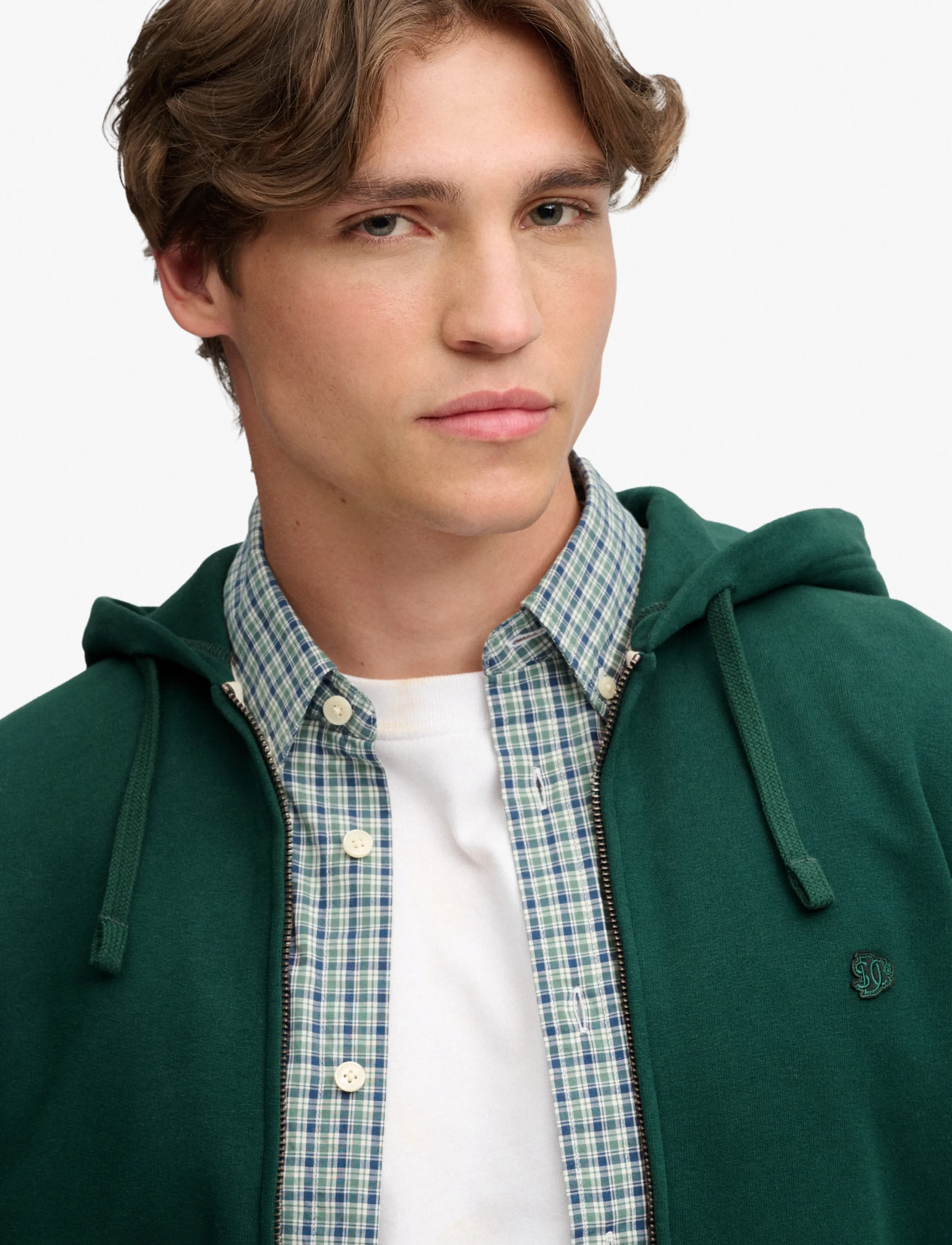 Superdry - ESSENTIAL SDCO LOGO ZIPHOOD - hættetrøjer - varsity green - 3