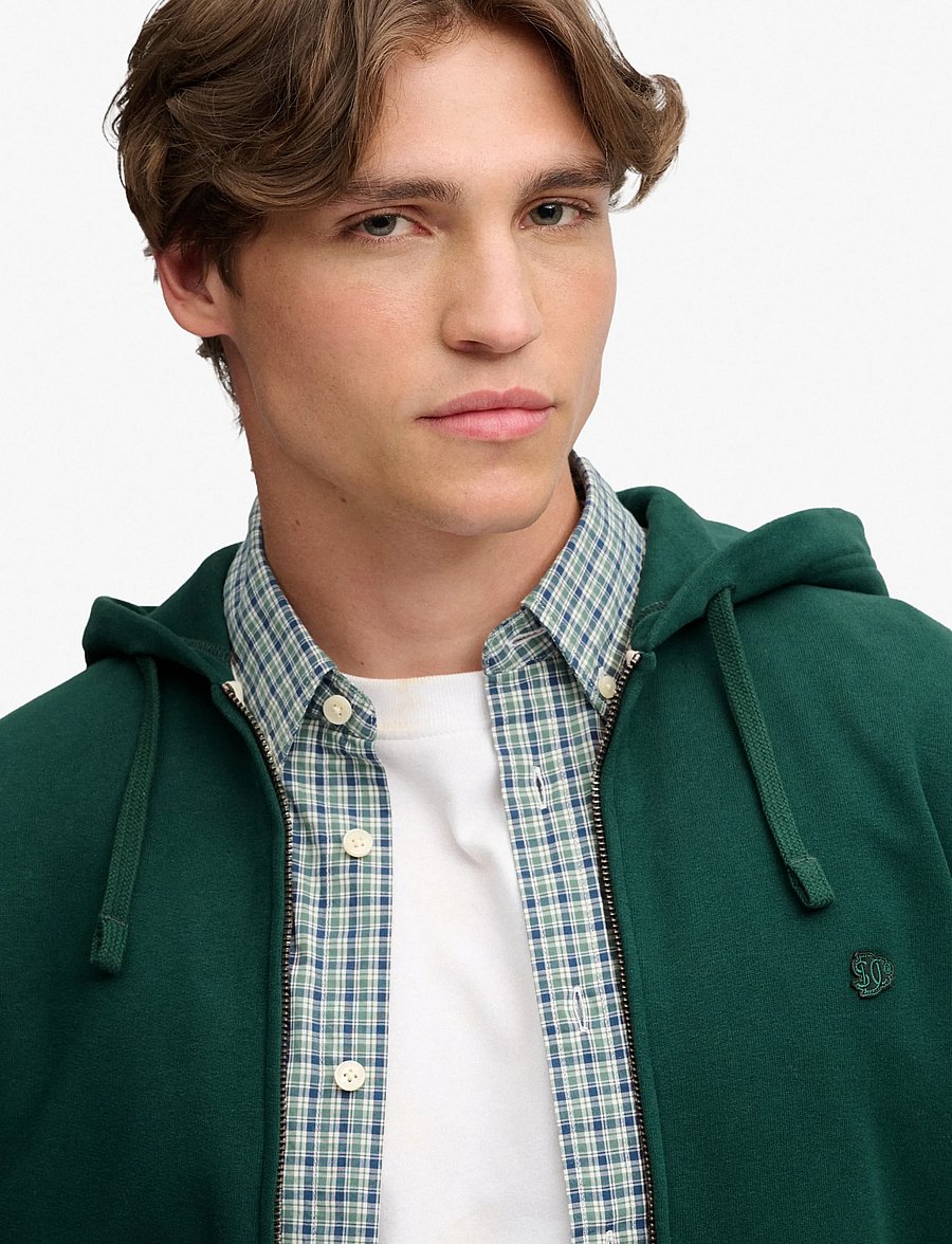 Superdry - ESSENTIAL SDCO LOGO ZIPHOOD - hættetrøjer - varsity green - 3