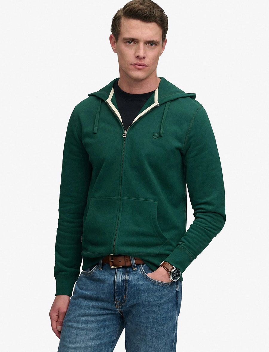 Superdry - ESSENTIAL SDCO LOGO ZIPHOOD - hættetrøjer - varsity green - 5