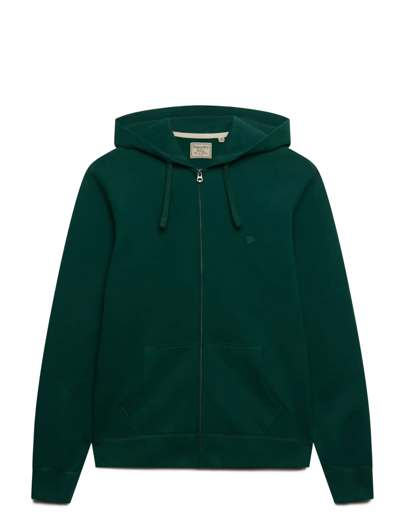Superdry - ESSENTIAL SDCO LOGO ZIPHOOD - hættetrøjer - varsity green - 2