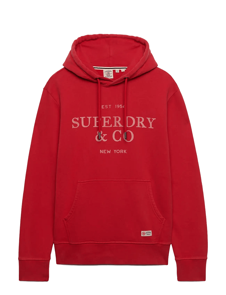 Superdry - 1954 COMPANY RELAXED HOOD - kapuzenpullover - base red - 1