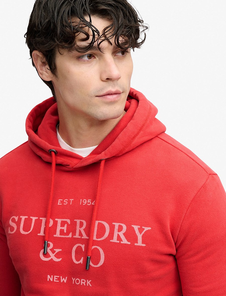 Superdry - 1954 COMPANY RELAXED HOOD - kapuzenpullover - base red - 4