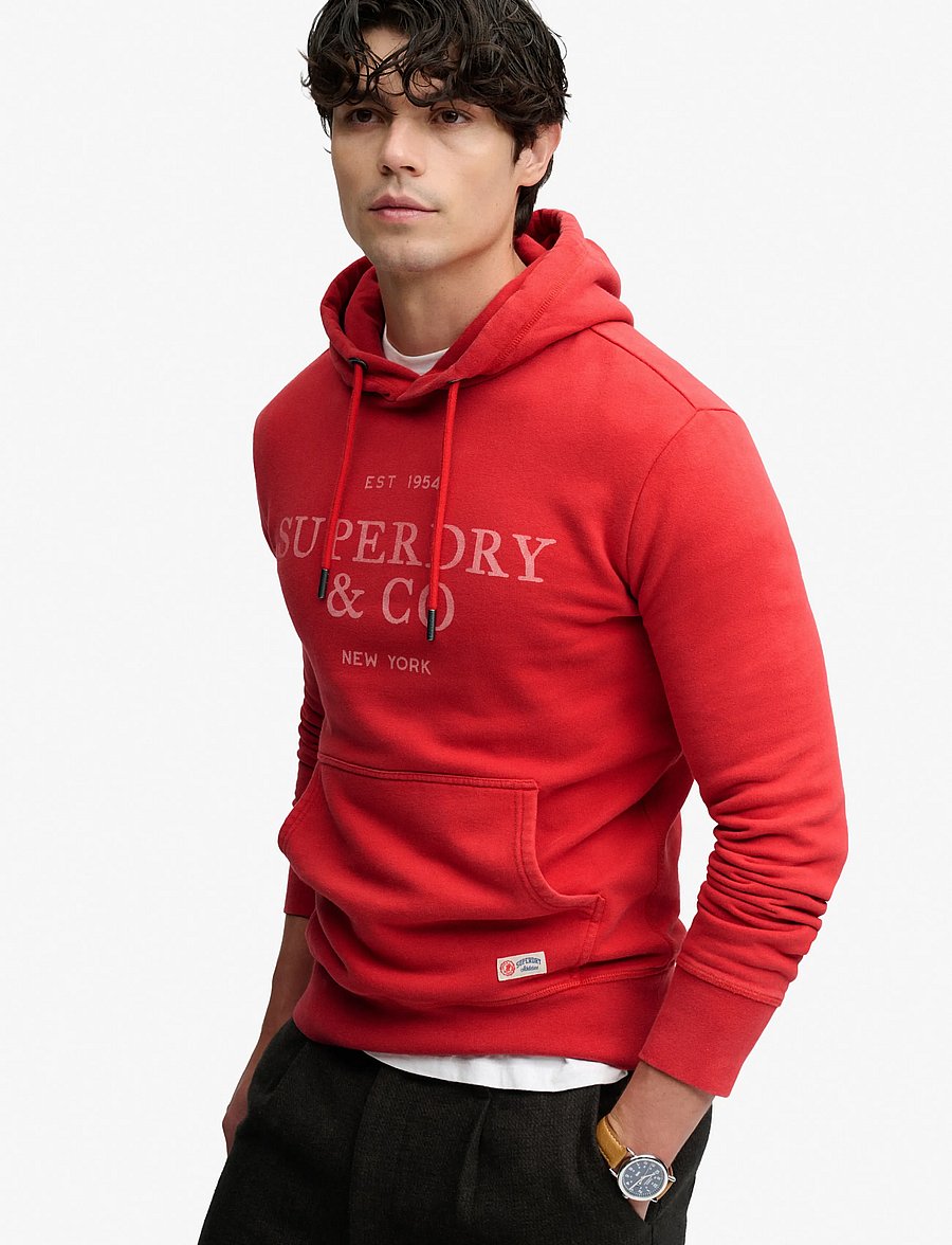 Superdry - 1954 COMPANY RELAXED HOOD - kapuzenpullover - base red - 5