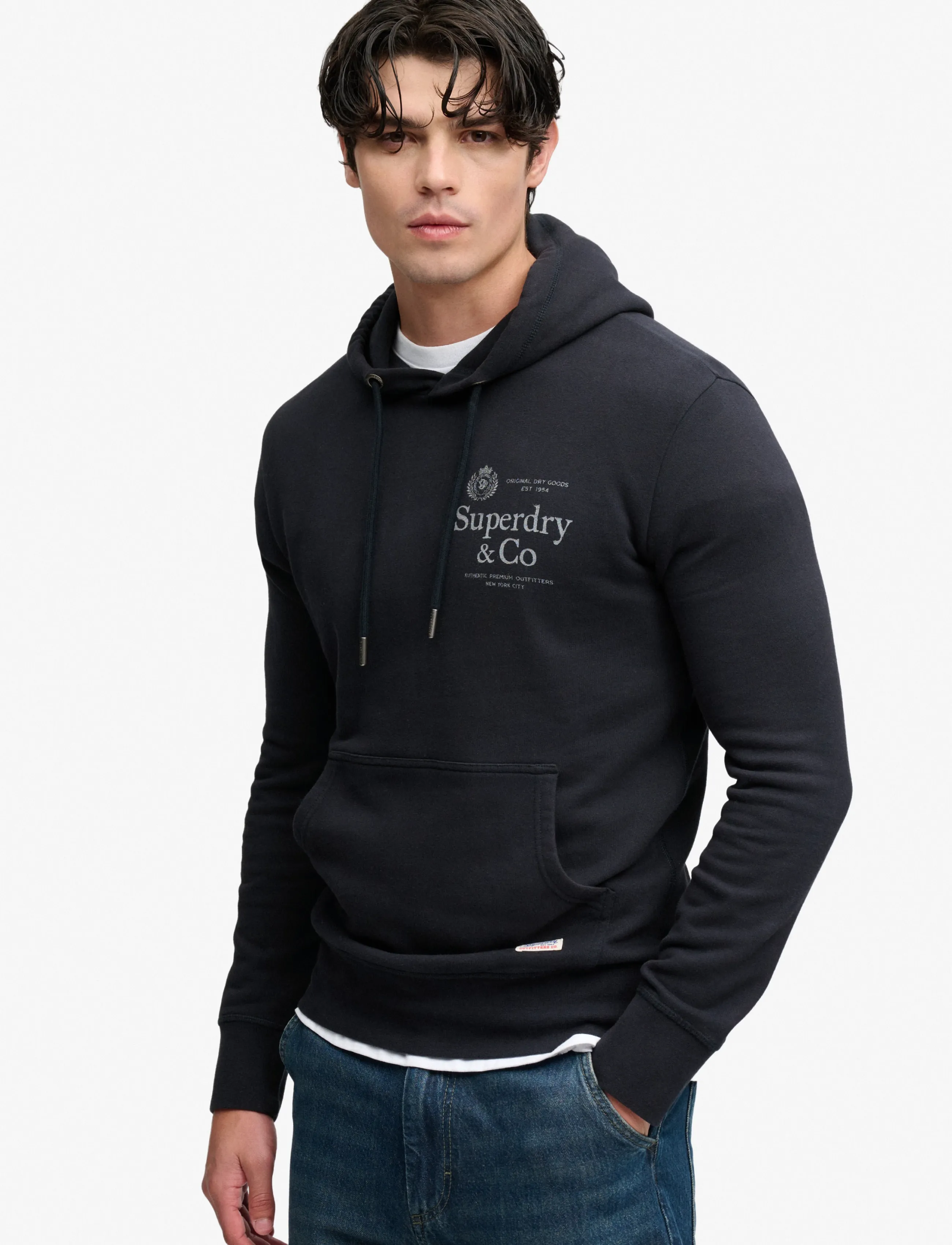 Superdry 1954 COMPANY RELAXED HOOD - Clothing - DARK NAVY / navy