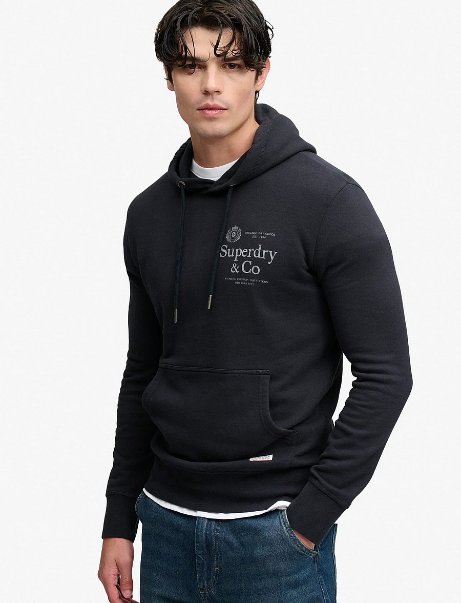 Superdry - 1954 COMPANY RELAXED HOOD - hoodies - dark navy - 0