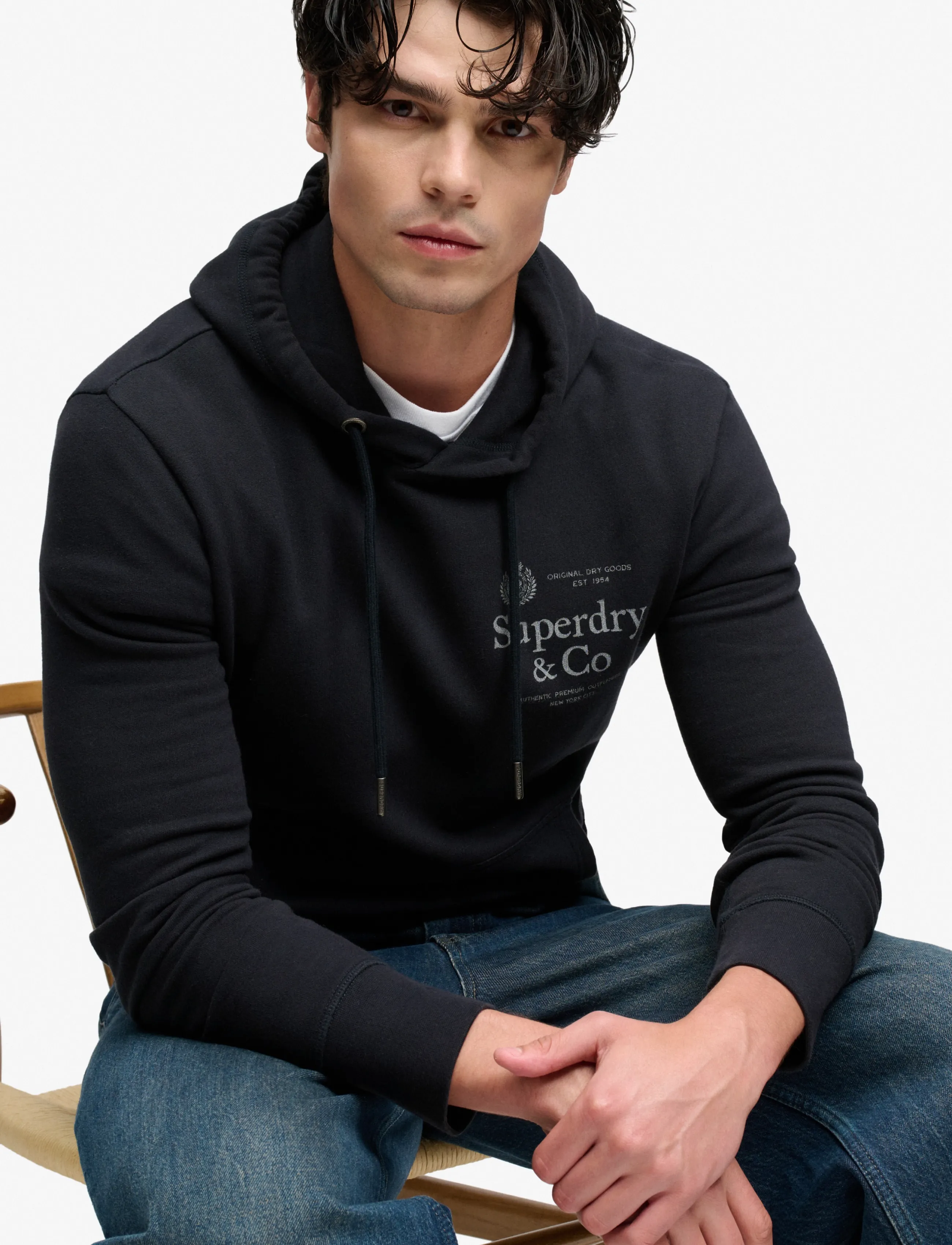 Superdry - 1954 COMPANY RELAXED HOOD - hoodies - dark navy - 4