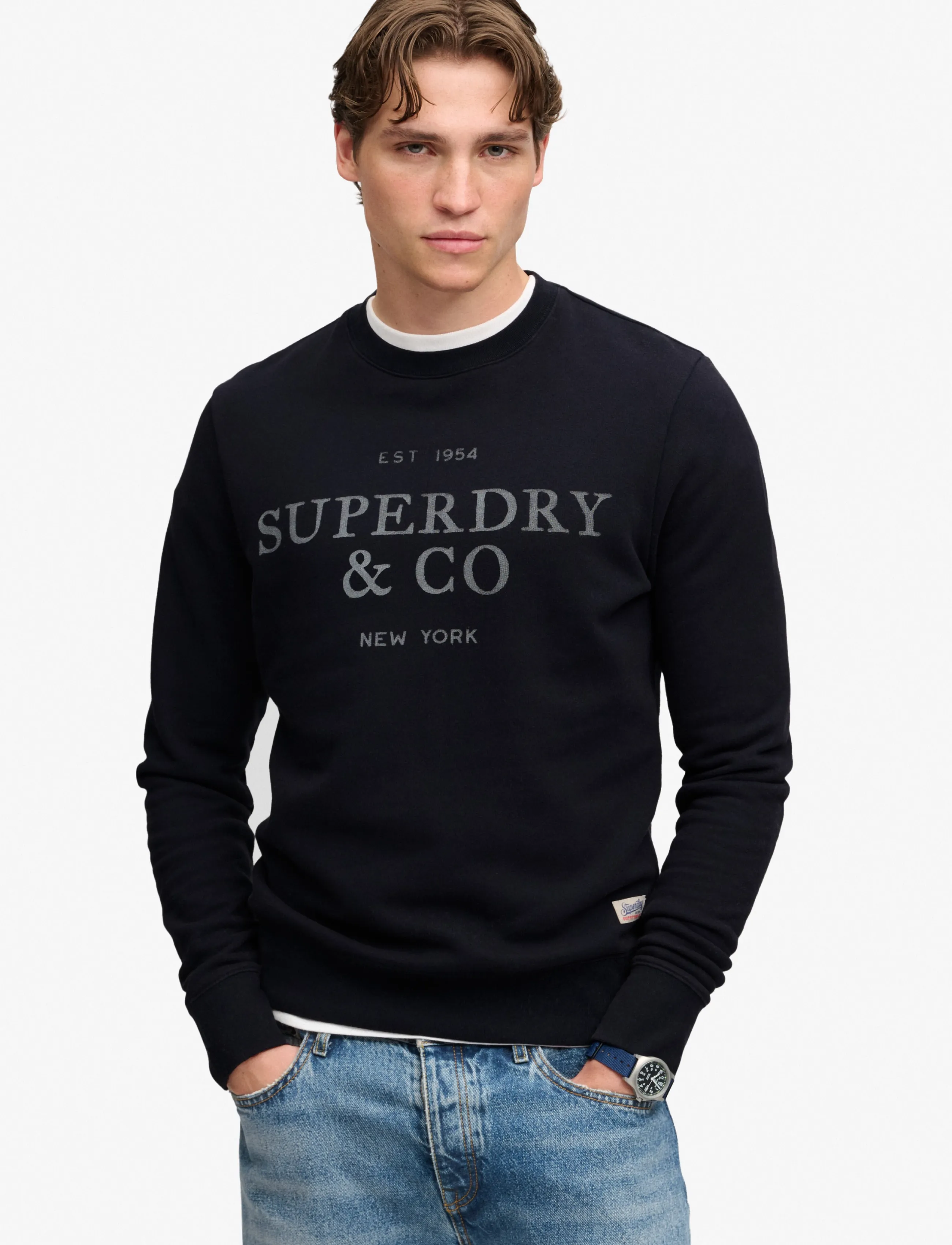 Superdry 1954 COMPANY RELAXED SWEAT - Superdry - DARK NAVY / navy