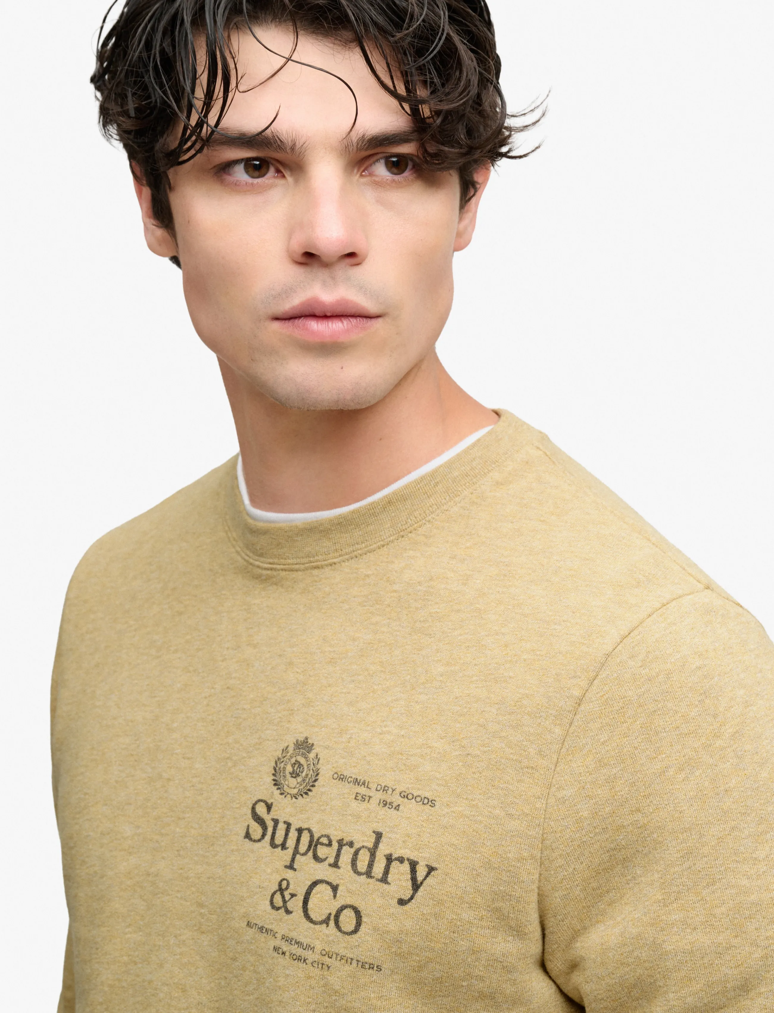 Superdry - 1954 COMPANY RELAXED SWEAT - kollektioner - pumice stone beige marl - 3