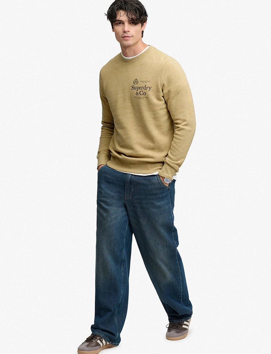 Superdry - 1954 COMPANY RELAXED SWEAT - kollektioner - pumice stone beige marl - 5