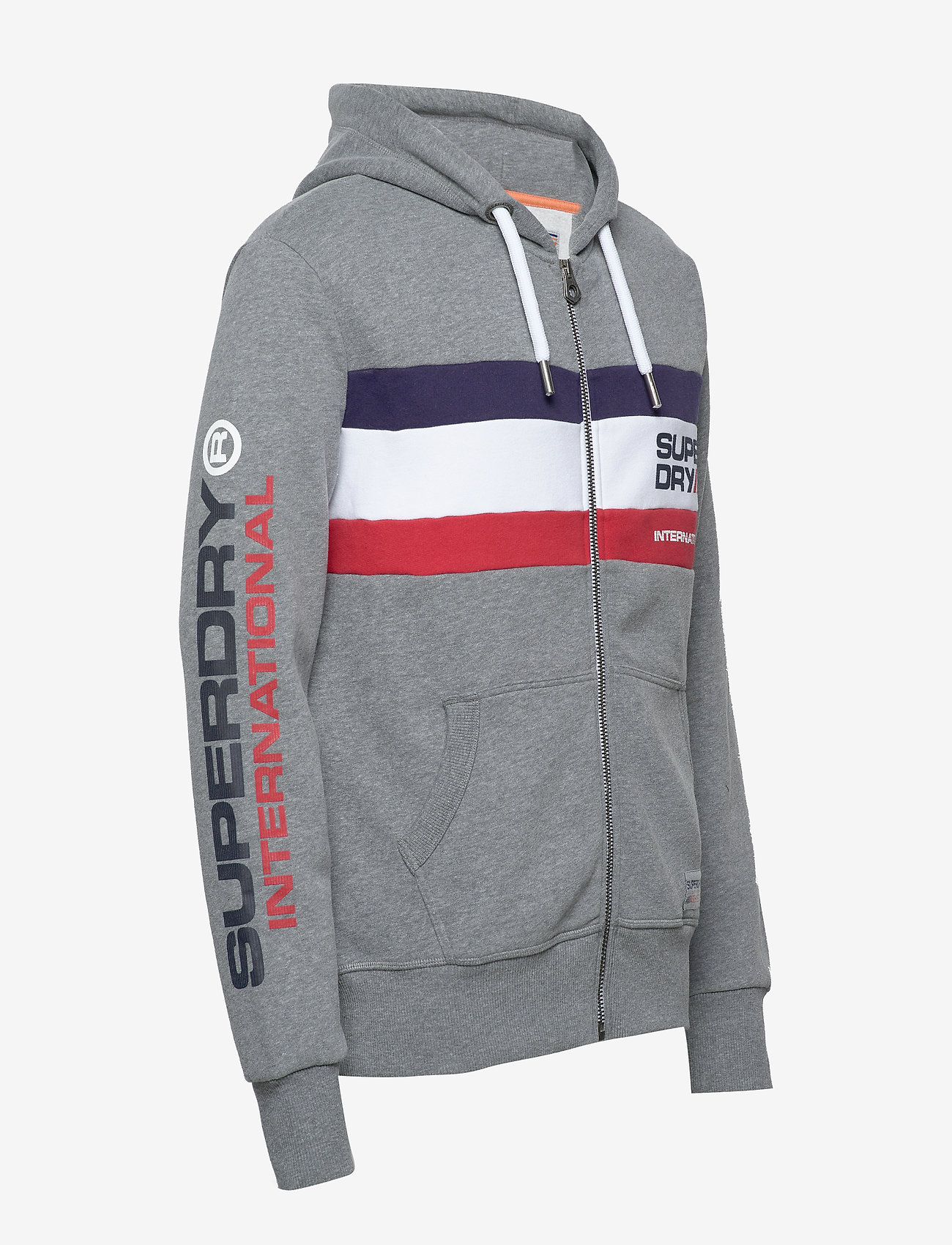 Superdry - TROPHY TRI COLOUR ZIPHOOD - dark trophy grey marl - 3