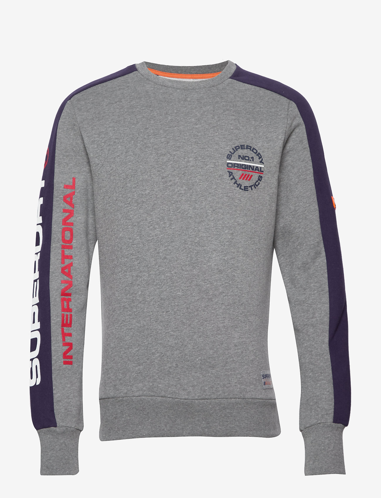 Superdry - TROPHY TRI COLOUR CREW - dark trophy grey marl - 0