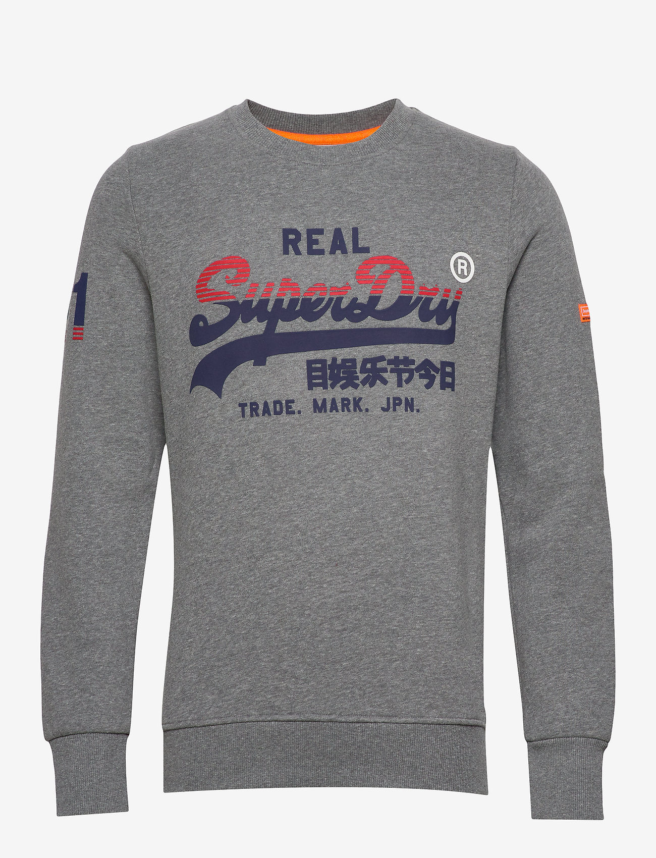 Superdry - VINTAGE LOGO TRI  CREW - dark trophy grey marl - 0