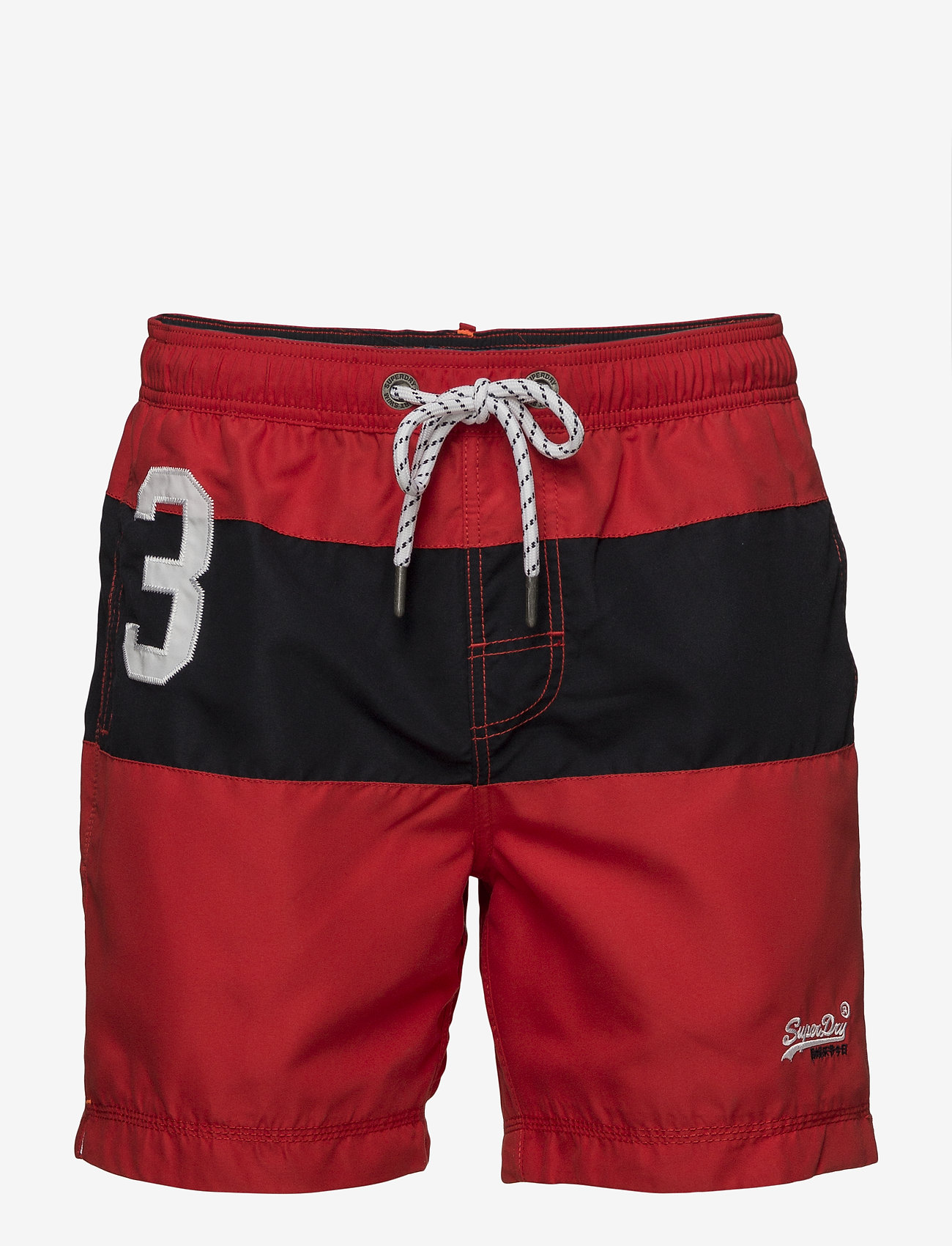 Superdry - WATERPOLO BANNER SWIM SHORT - yacht club red/darkest navy - 0