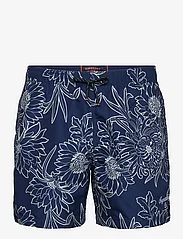 Superdry - PRINTED 15" SWIM SHORT - shorts - blue chrysanthemum print - 0