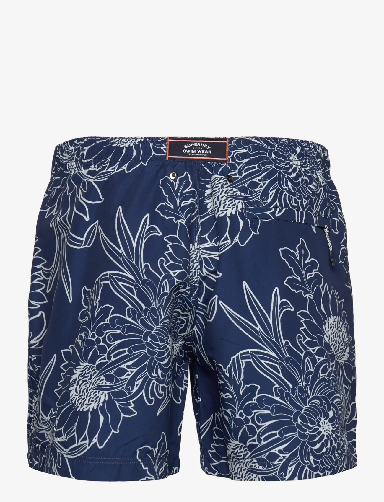 Superdry - PRINTED 15" SWIM SHORT - swim shorts - blue chrysanthemum print - 1