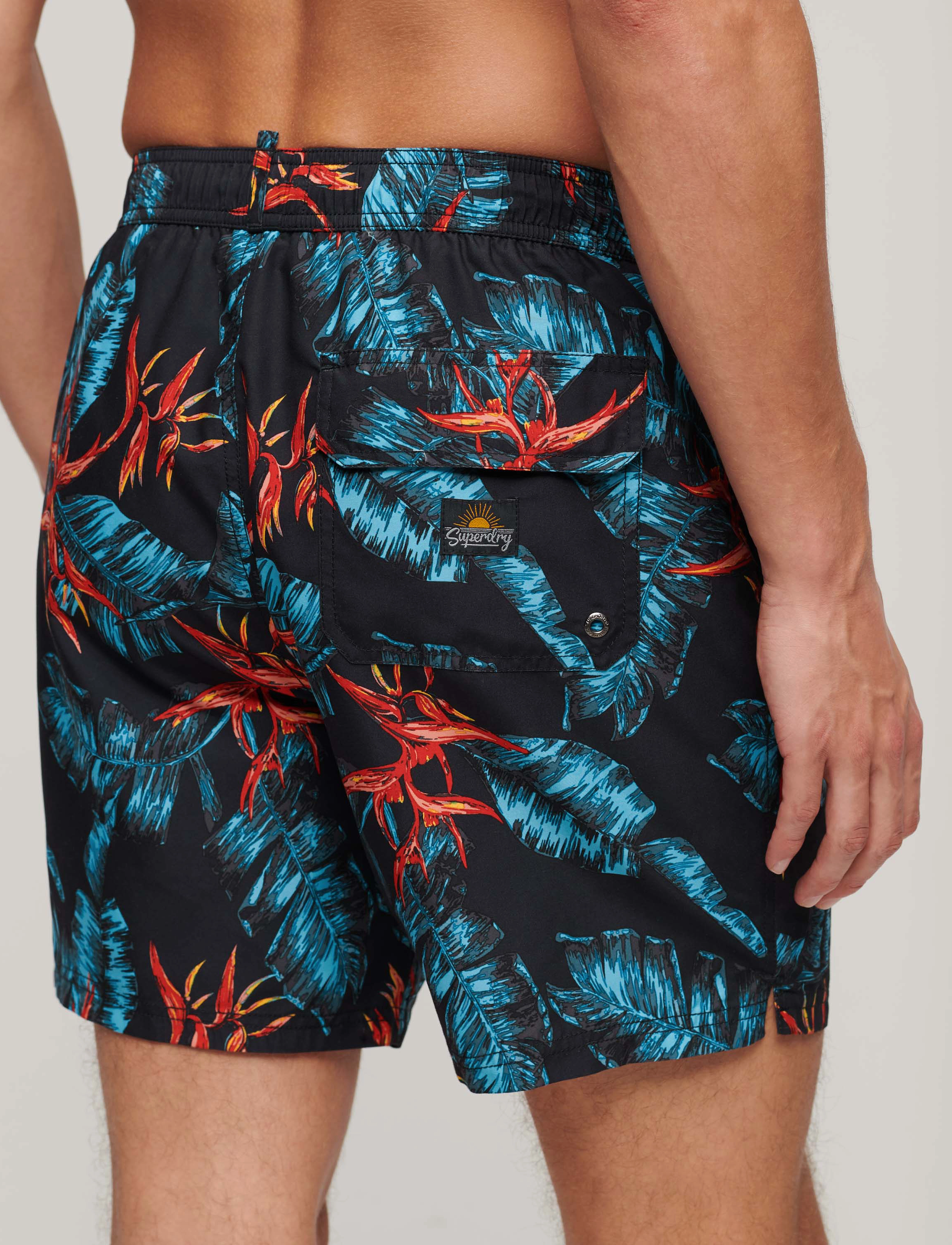 Superdry - HAWAIIAN PRINT 17 SWIM SHORT - badebukser - dark navy fire - 3