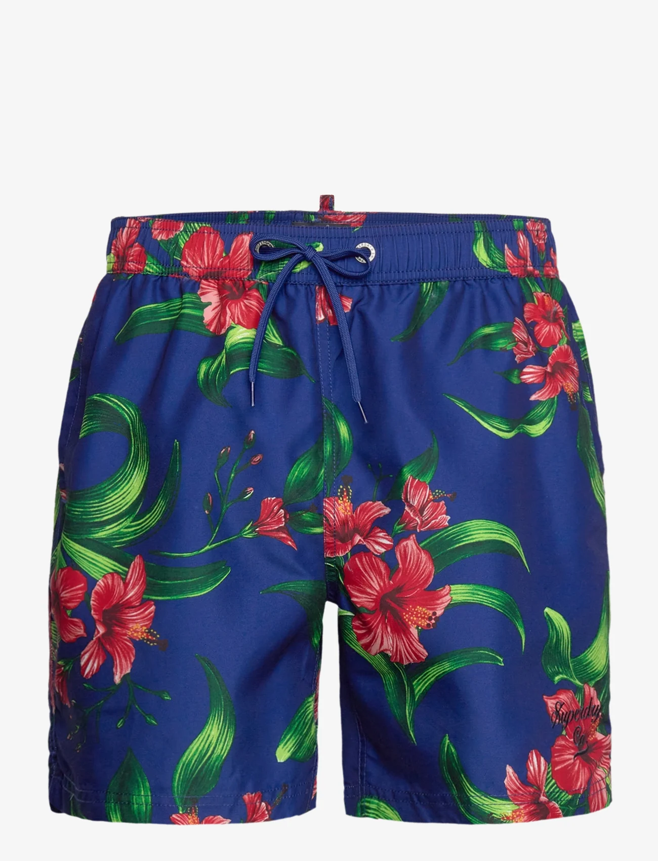 Superdry - HAWAIIAN PRINT 17 SWIM SHORT - shorts - hibiscus royal blue - 0