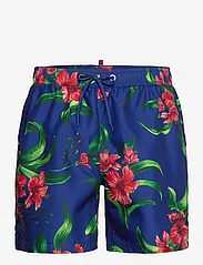 Superdry - HAWAIIAN PRINT 17 SWIM SHORT - swim shorts - hibiscus royal blue - 0