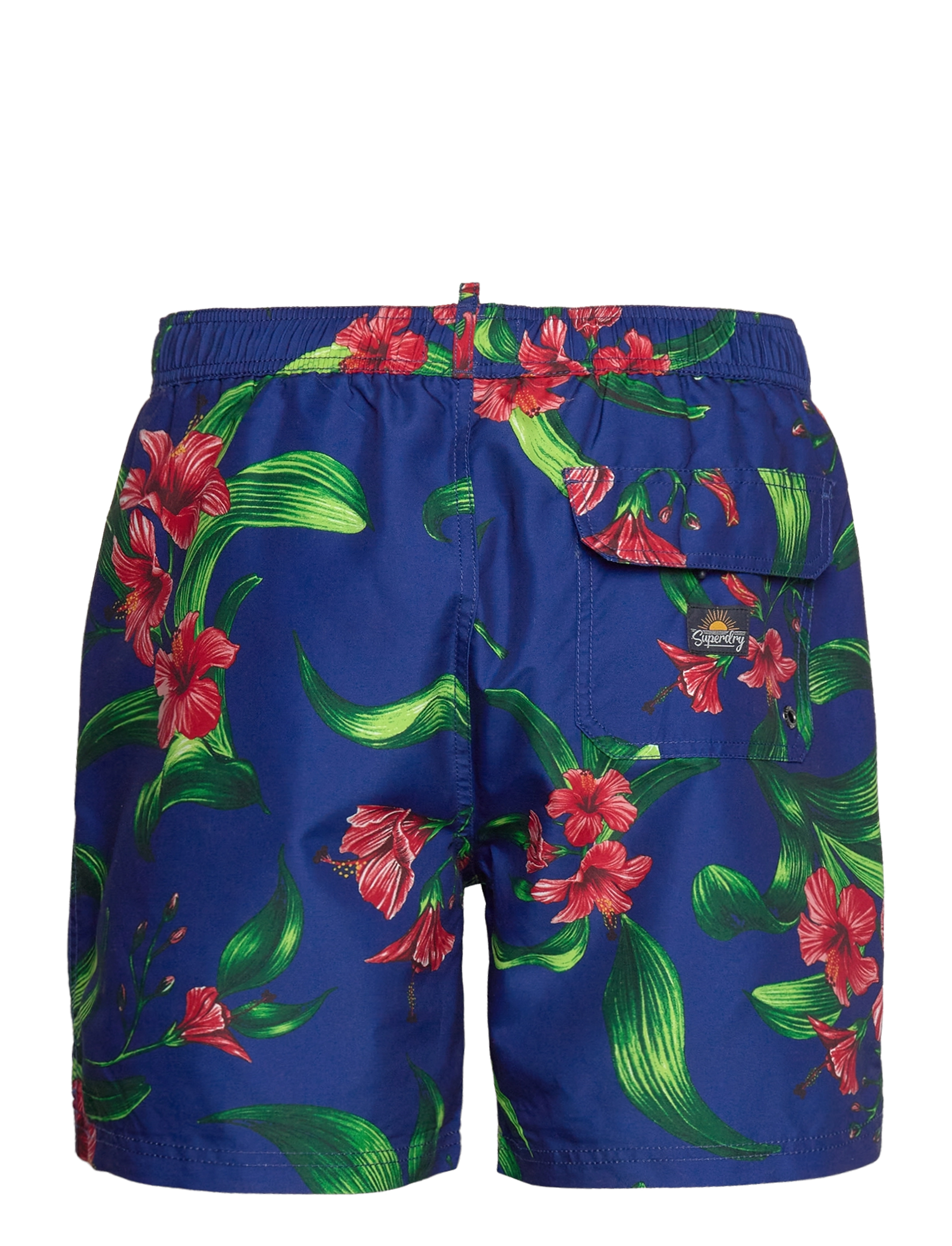 Superdry - HAWAIIAN PRINT 17 SWIM SHORT - badebukser - hibiscus royal blue - 2
