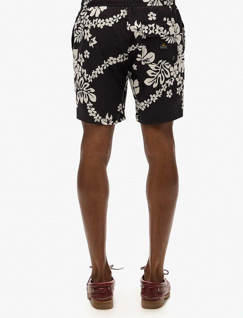 Superdry - HAWAIIAN PRINT 17 SWIM SHORT - swim shorts - surf school black - 2